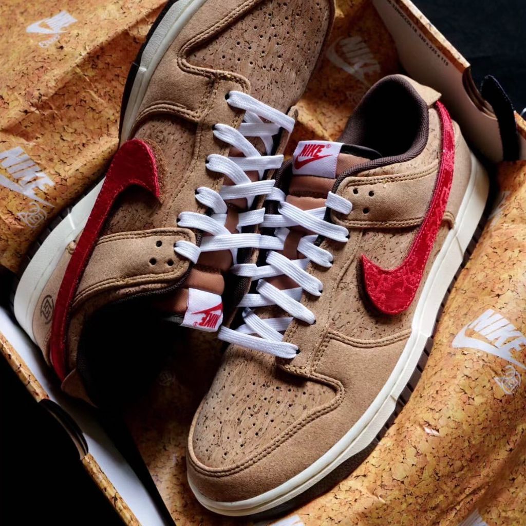 CLOT × Nike Dunk Low SP Cork 22.5cm-