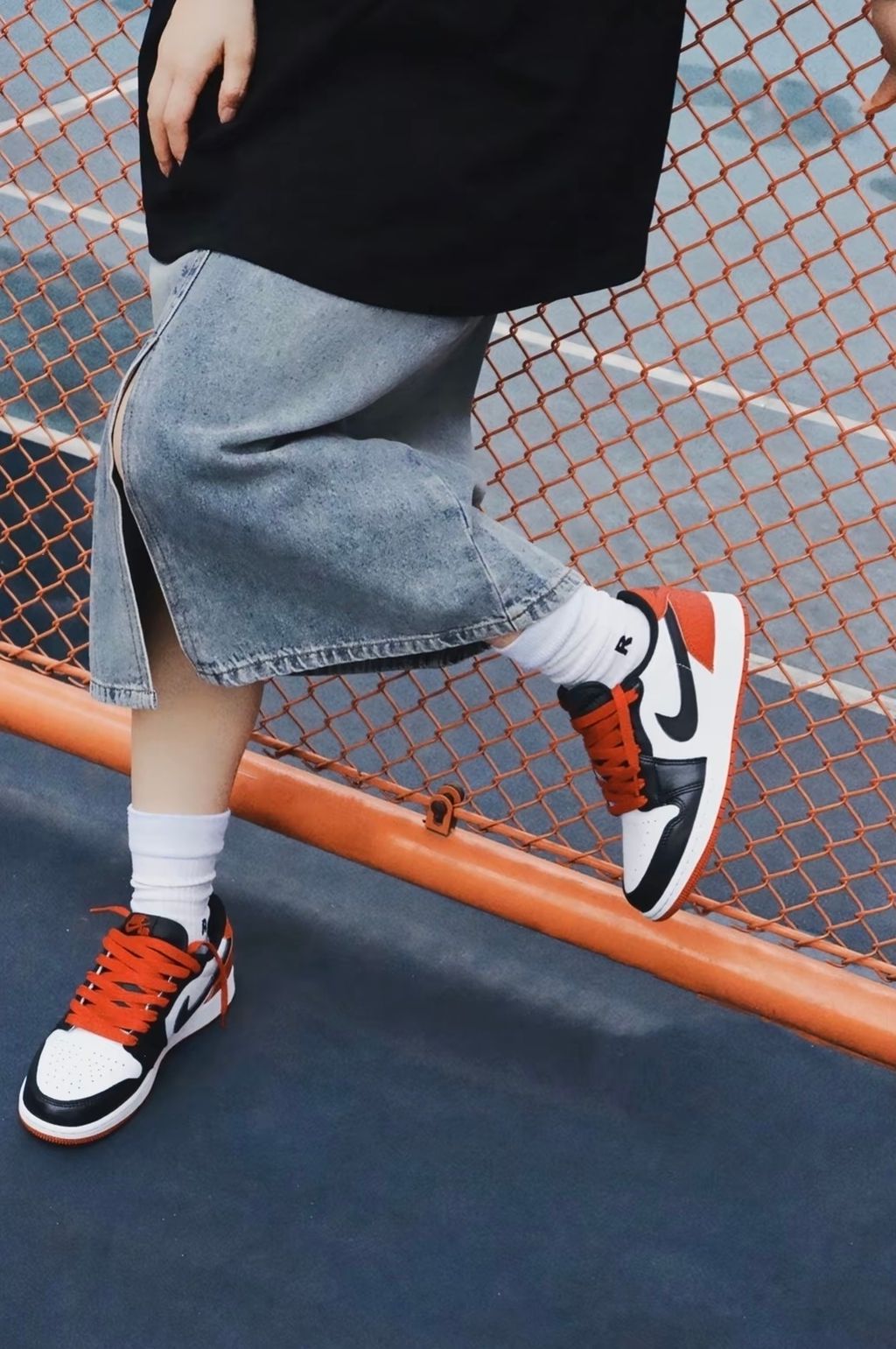 附米色鞋帶) AIR JORDAN 1 LOW GS BLACK TOE 黑紅黑腳趾女版大童CZ0858