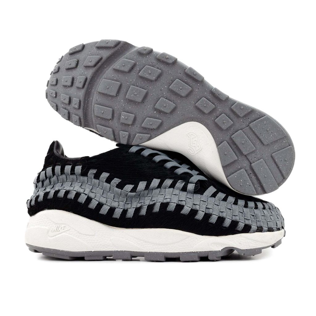 經典重現) NIKE AIR FOOTSCAPE WOVEN WMNS BLACK SMOKE GREY 編織側綁