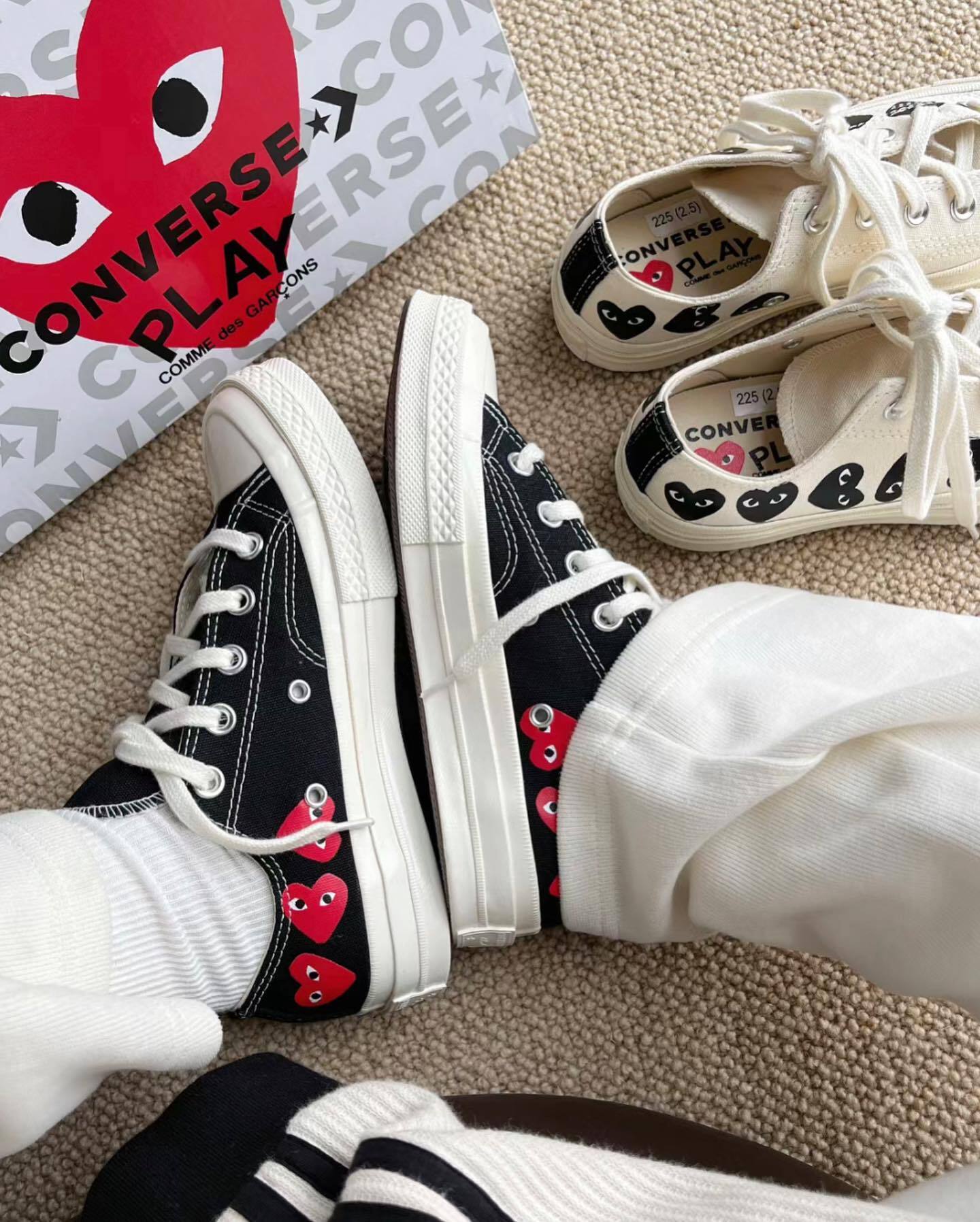 新品發售) COMME des GARÇONS X CONVERSE 1970 CDG PLAY 川久保玲愛心