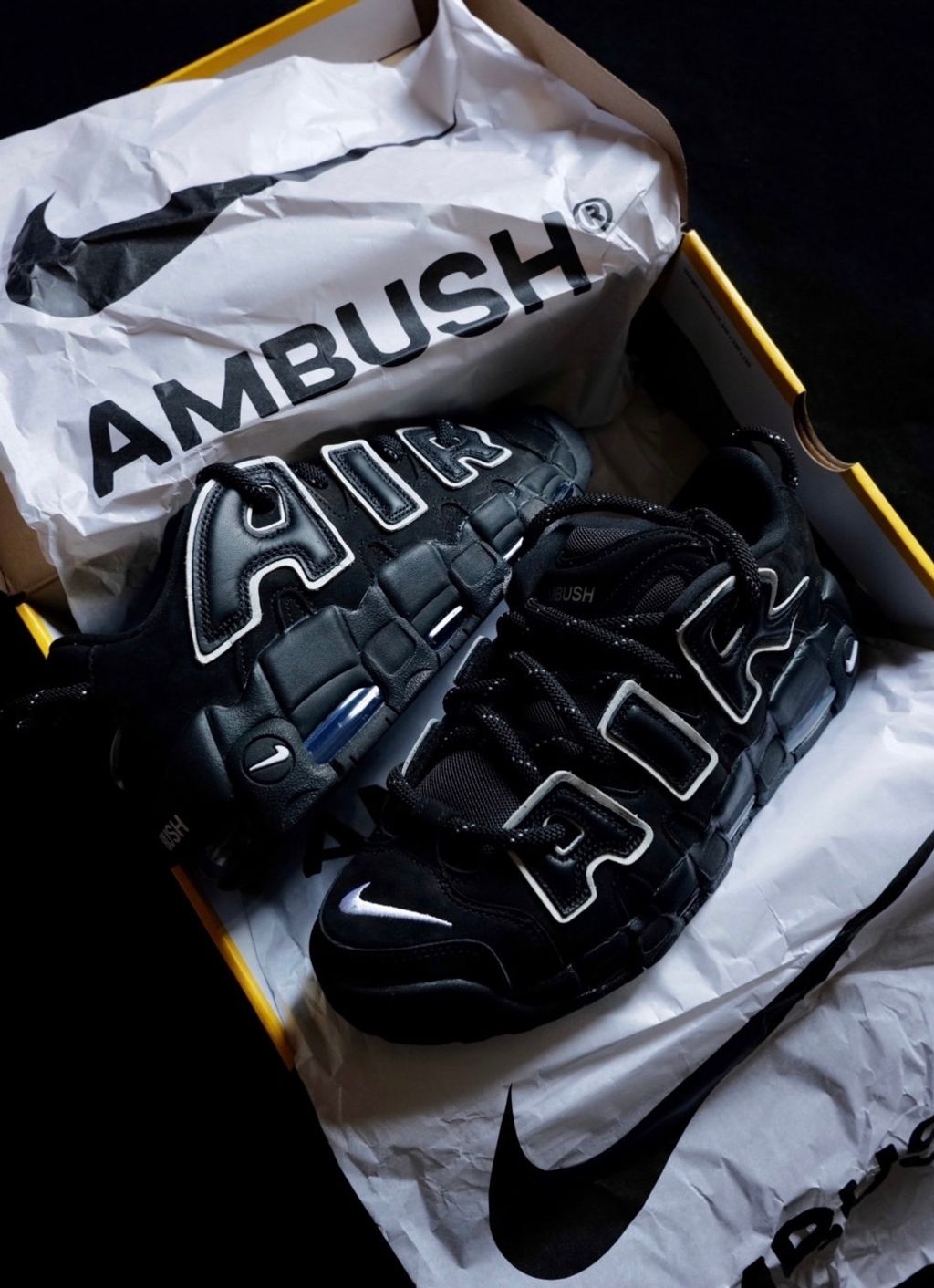 聯名款) AMBUSH X NIKE UPTEMPO LOW AMBUSH BLACK 黑白低筒男女尺寸