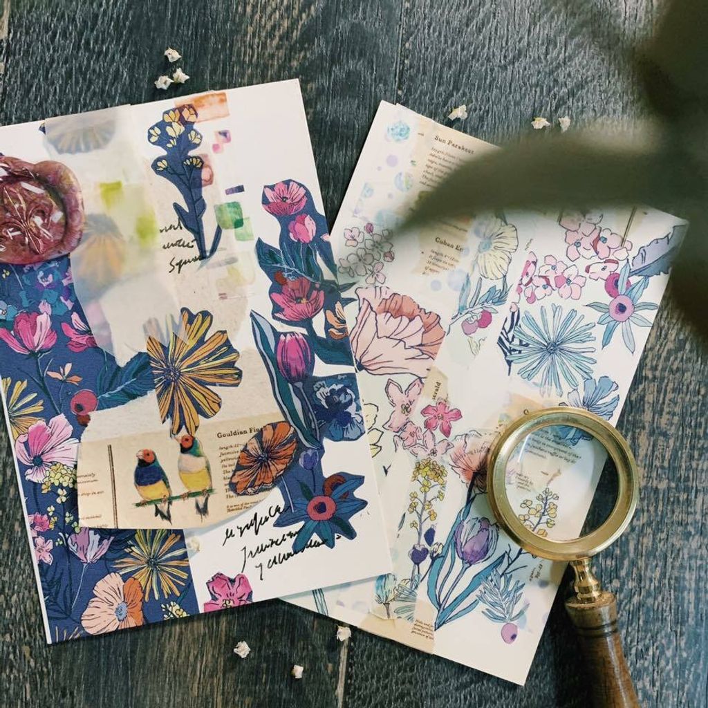 城市印花 日本千葉 花の都琉璃紺淡水色寬版紙膠帶附離型紙 Amber S Choice