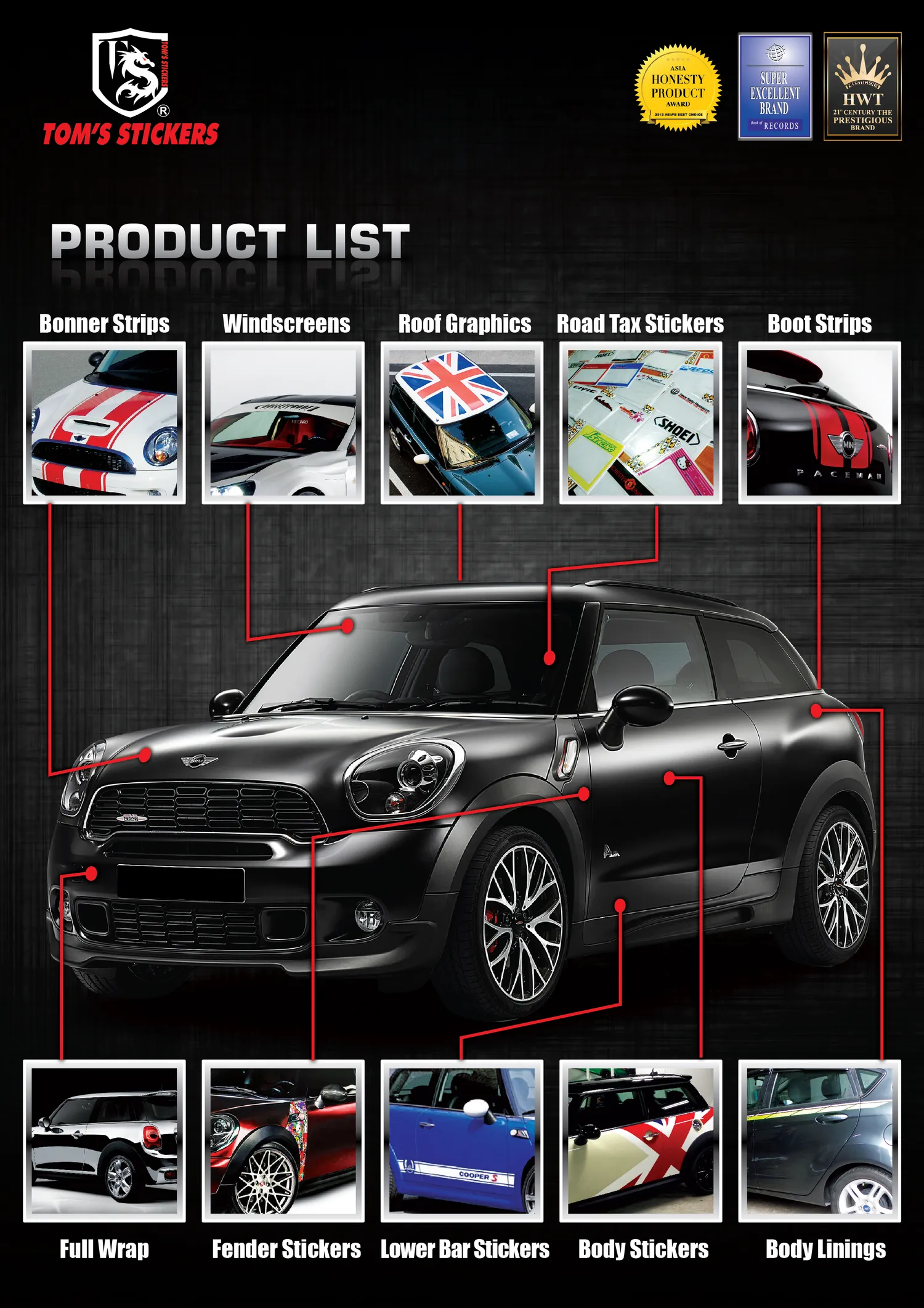 TOM'S STICKERS - 