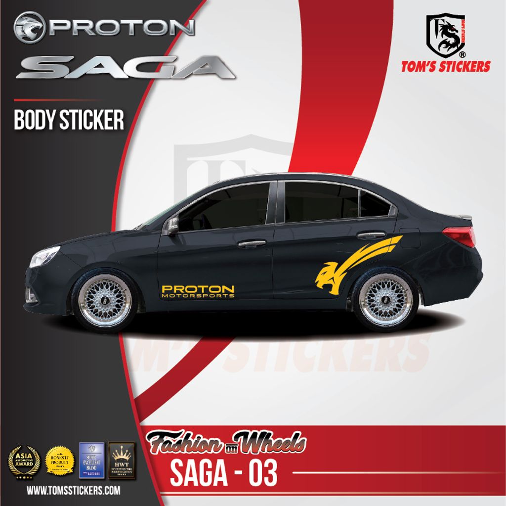 stiker kereta proton saga