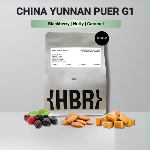 HisBrew Roastery China Yunnan Puer G1 – specialty coffee beans Malaysia
