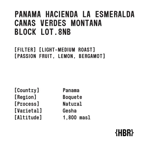 HisBrew Roastery Panama Esmeralda Geisha Natural – specialty coffee beans Malaysia
