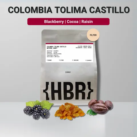HisBrew Roastery Colombia Tolima Castillo Natural Winey – specialty coffee beans Malaysia