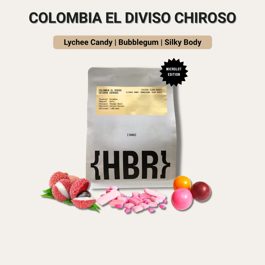 HisBrew Roastery Colombia El Diviso Caturro Chiroso – specialty coffee beans Malaysia