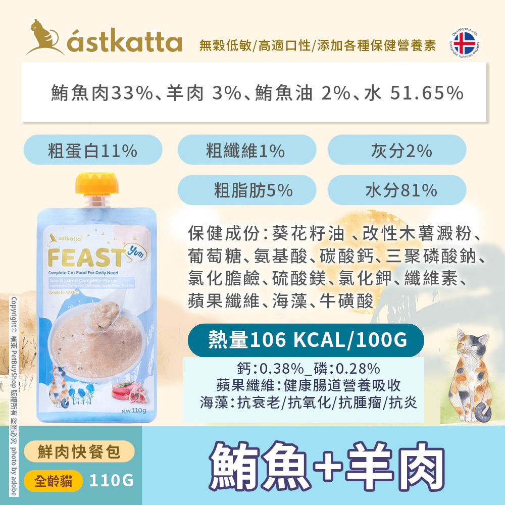 快餐包_鮪魚+羊肉_成分