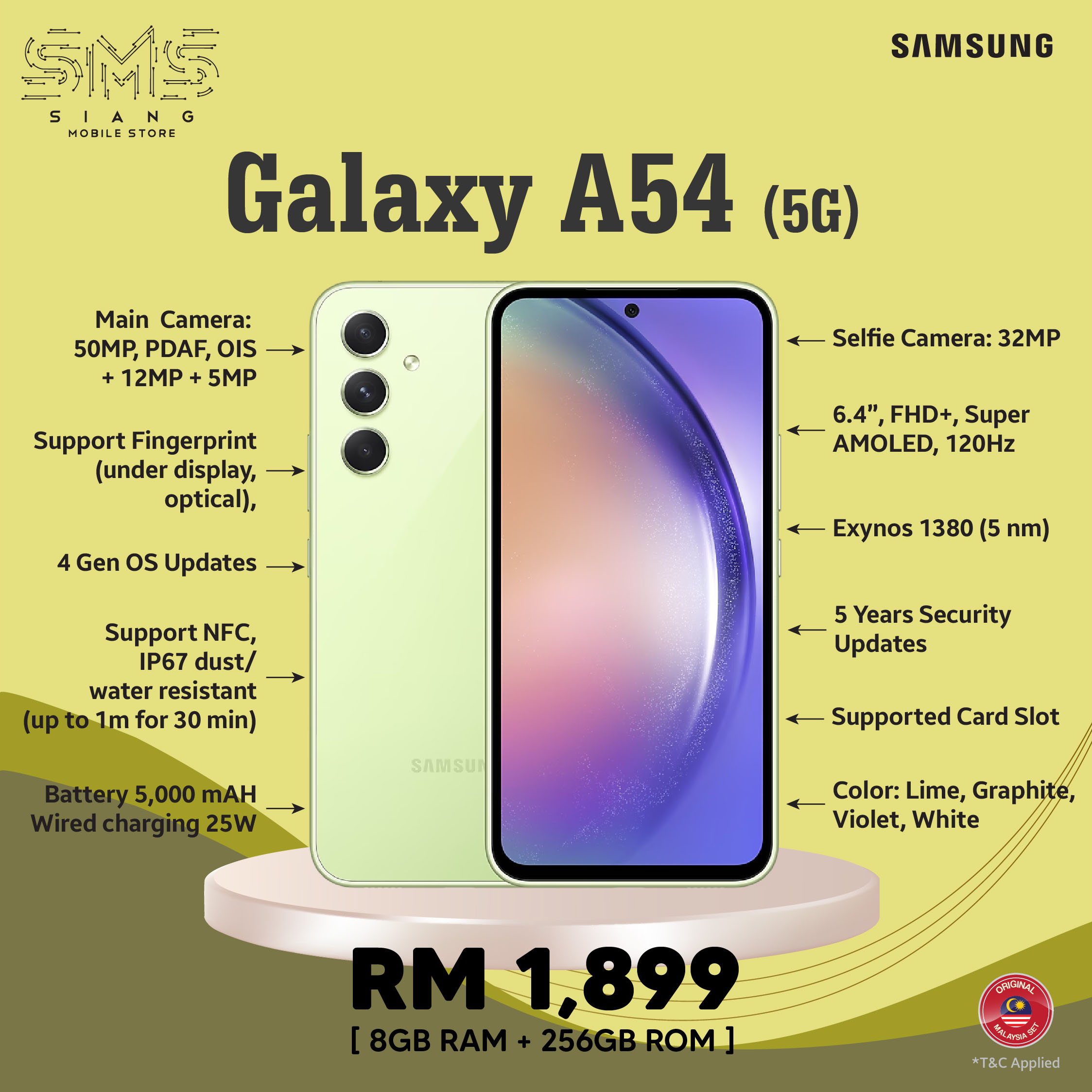 Galaxy A54 5G specs