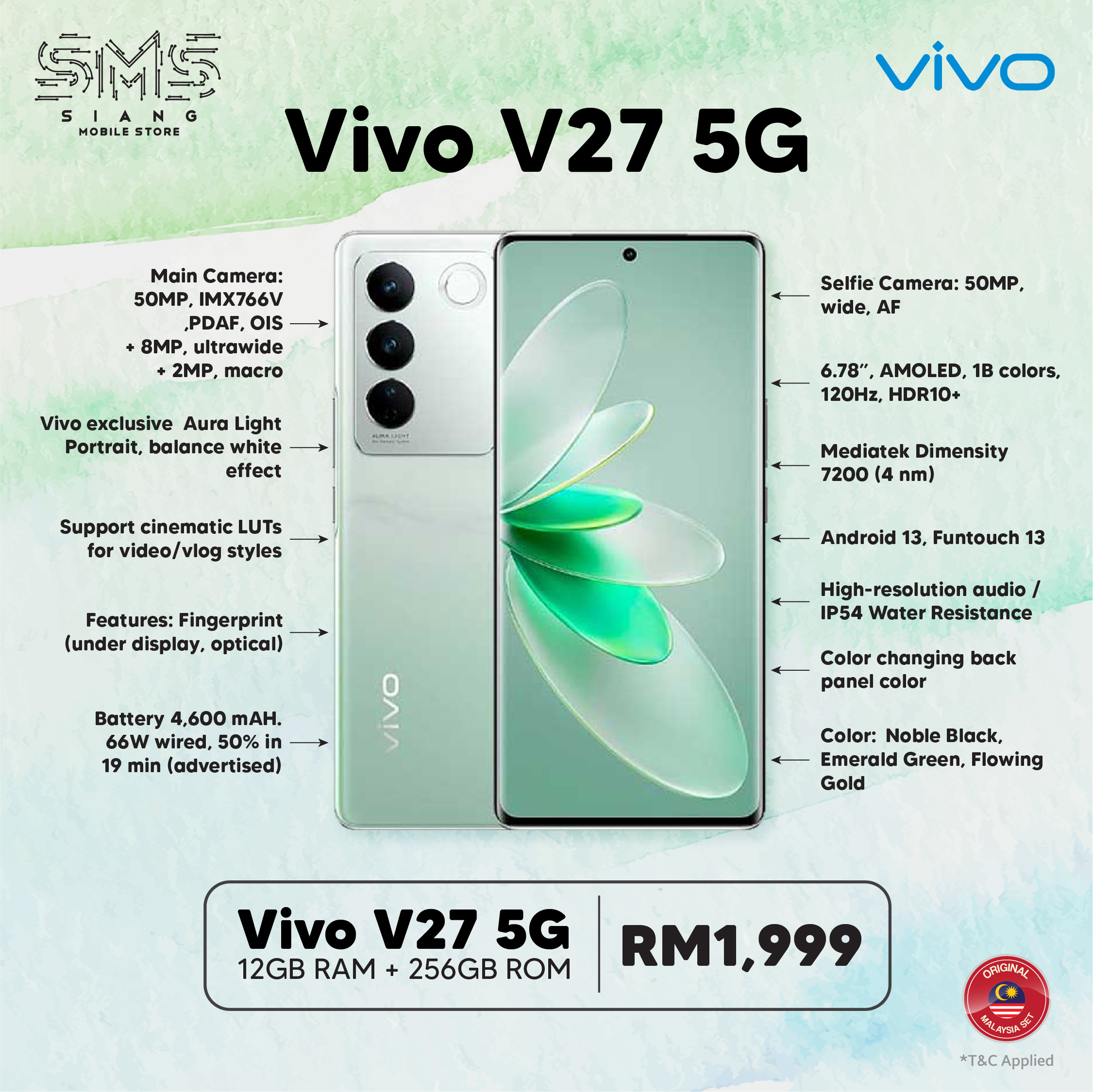 Vivo V27 5G -SPECS