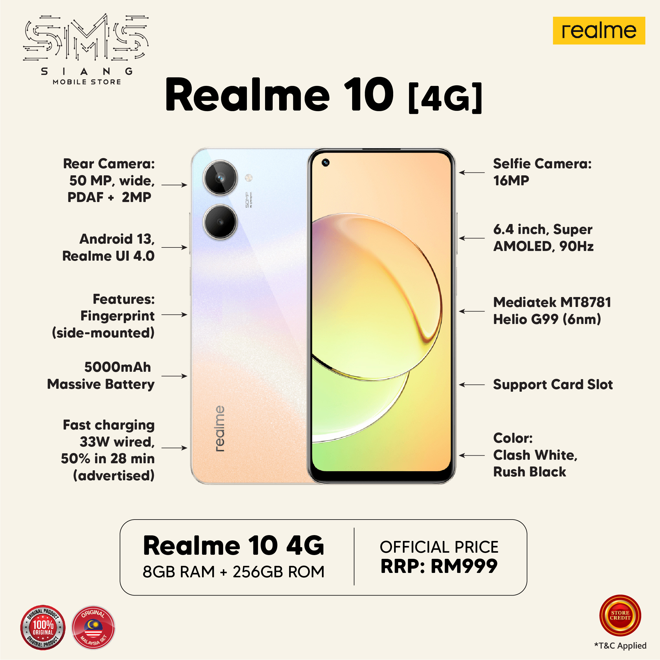 Realme 10 4G (8GB+256GB) Price In Malaysia & Specs - KTS