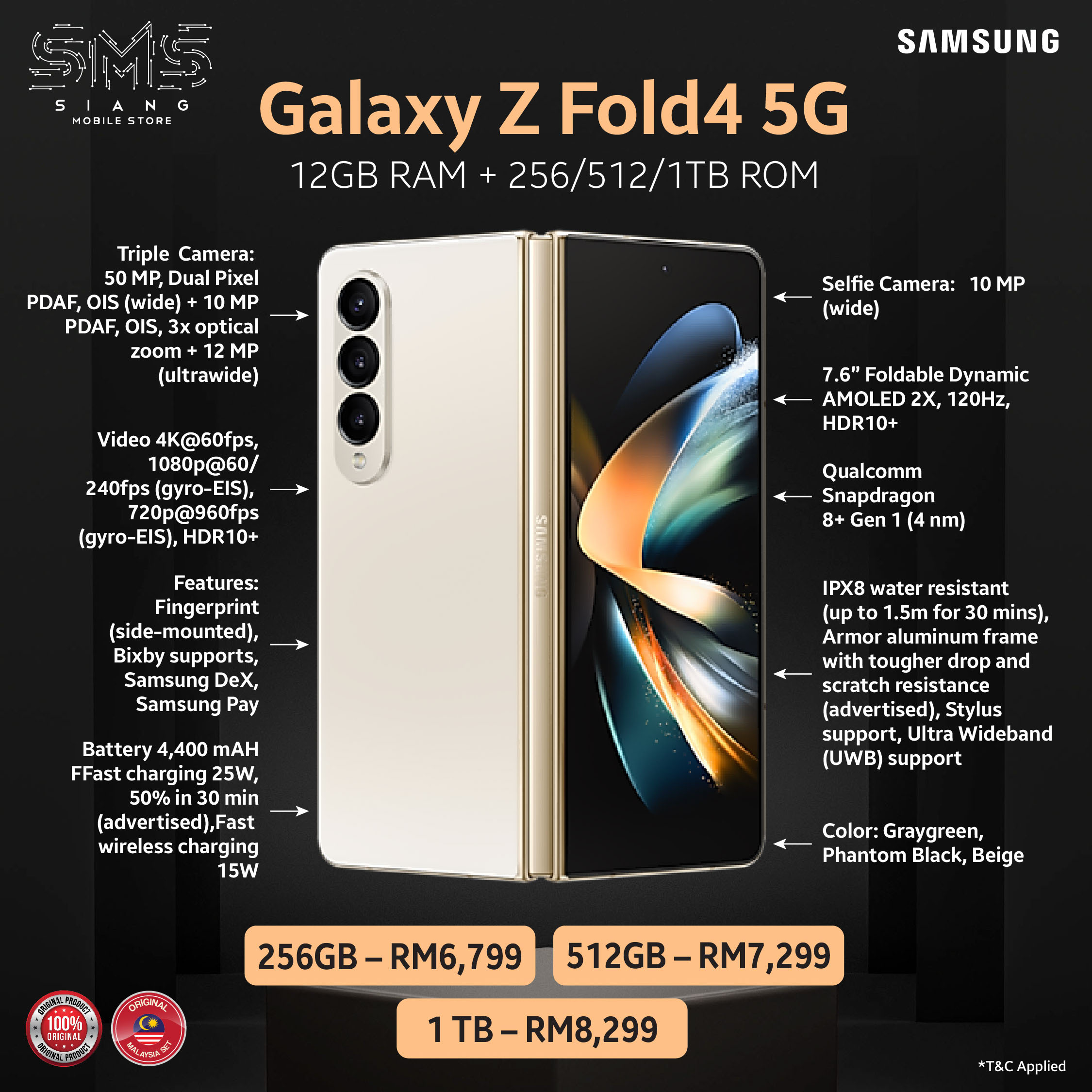 Galaxy Z Fold4 -SPECS