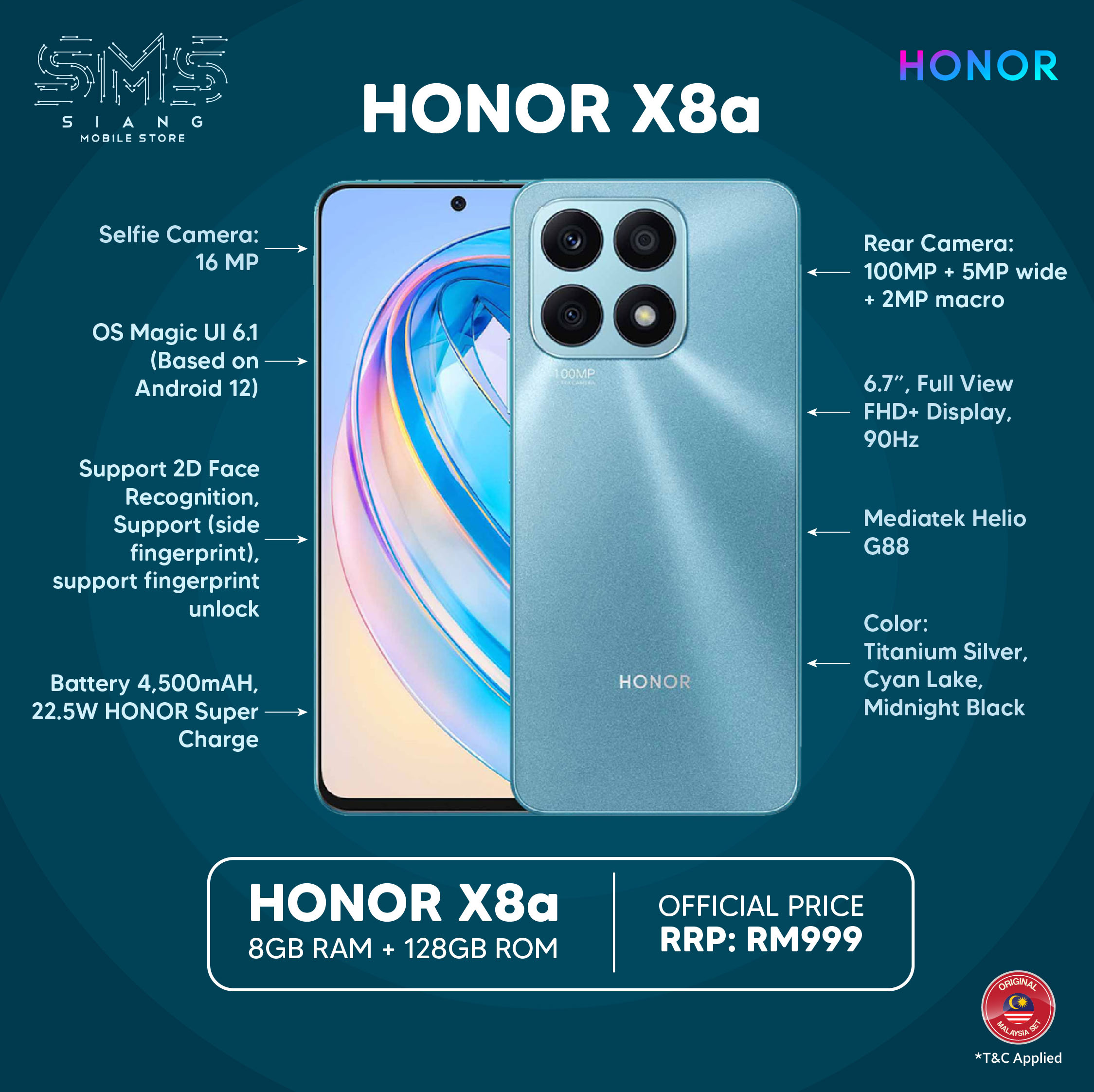 Honor X8a -SPECS