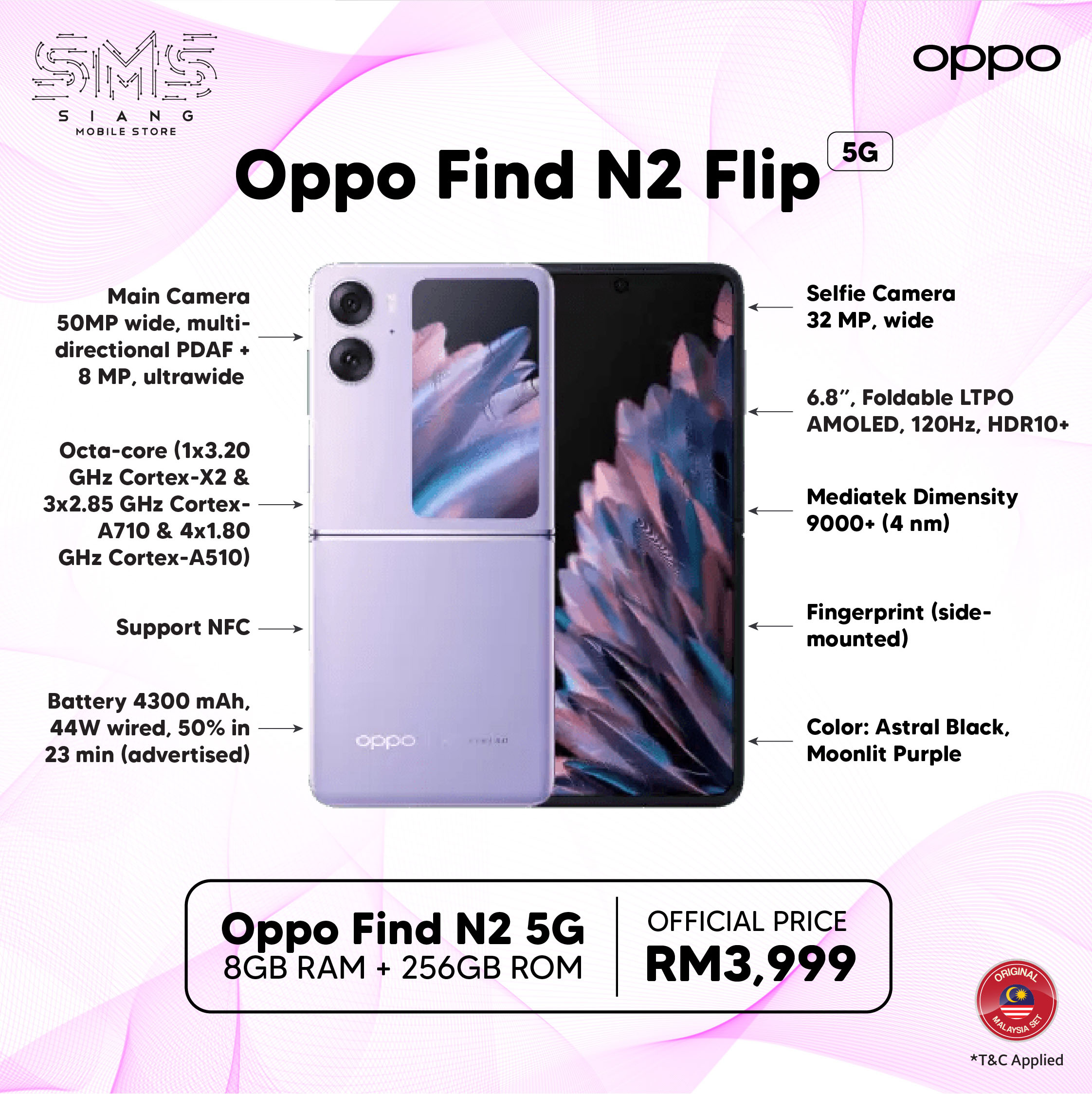 Oppo Find N2 Flip 5G -SPECS