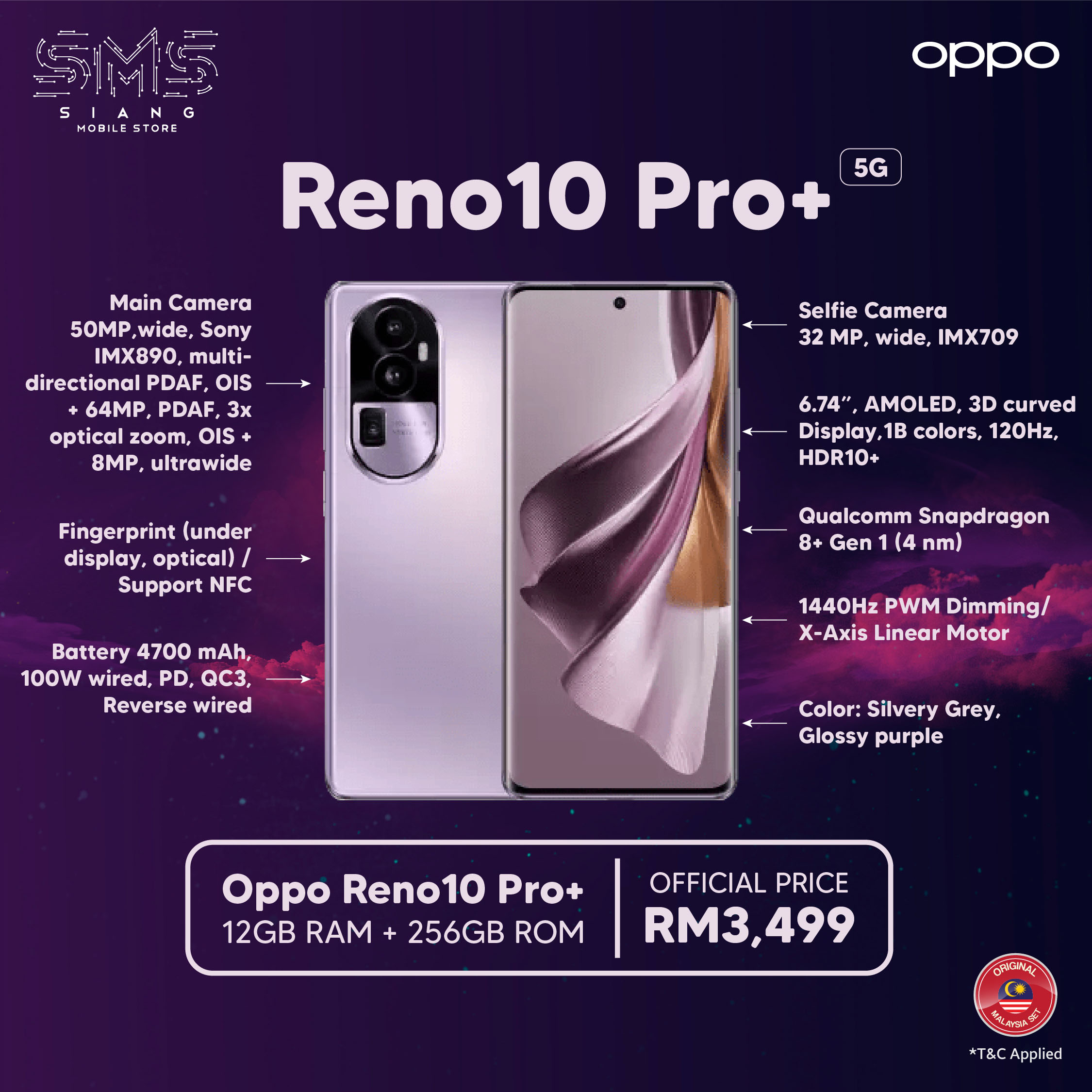 Oppo Reno10 Pro Plus -SPECS