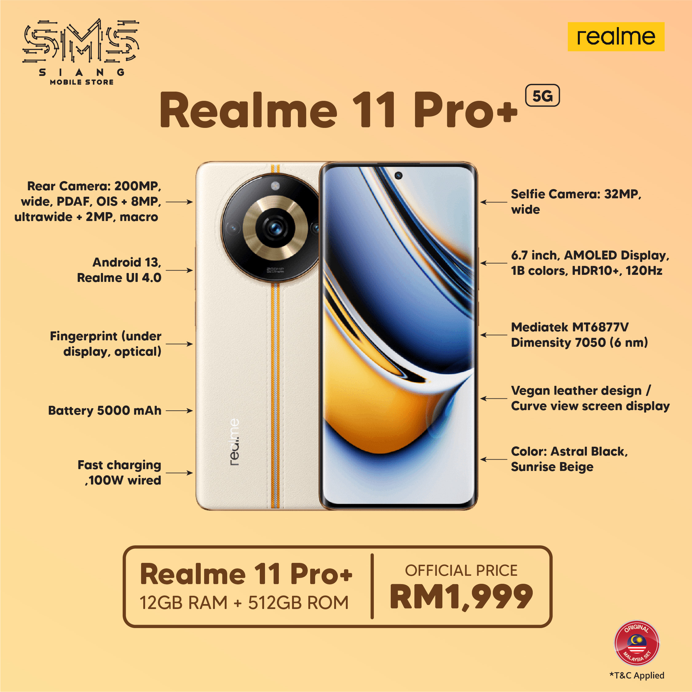 Realme 11 Pro Plus - SPECS