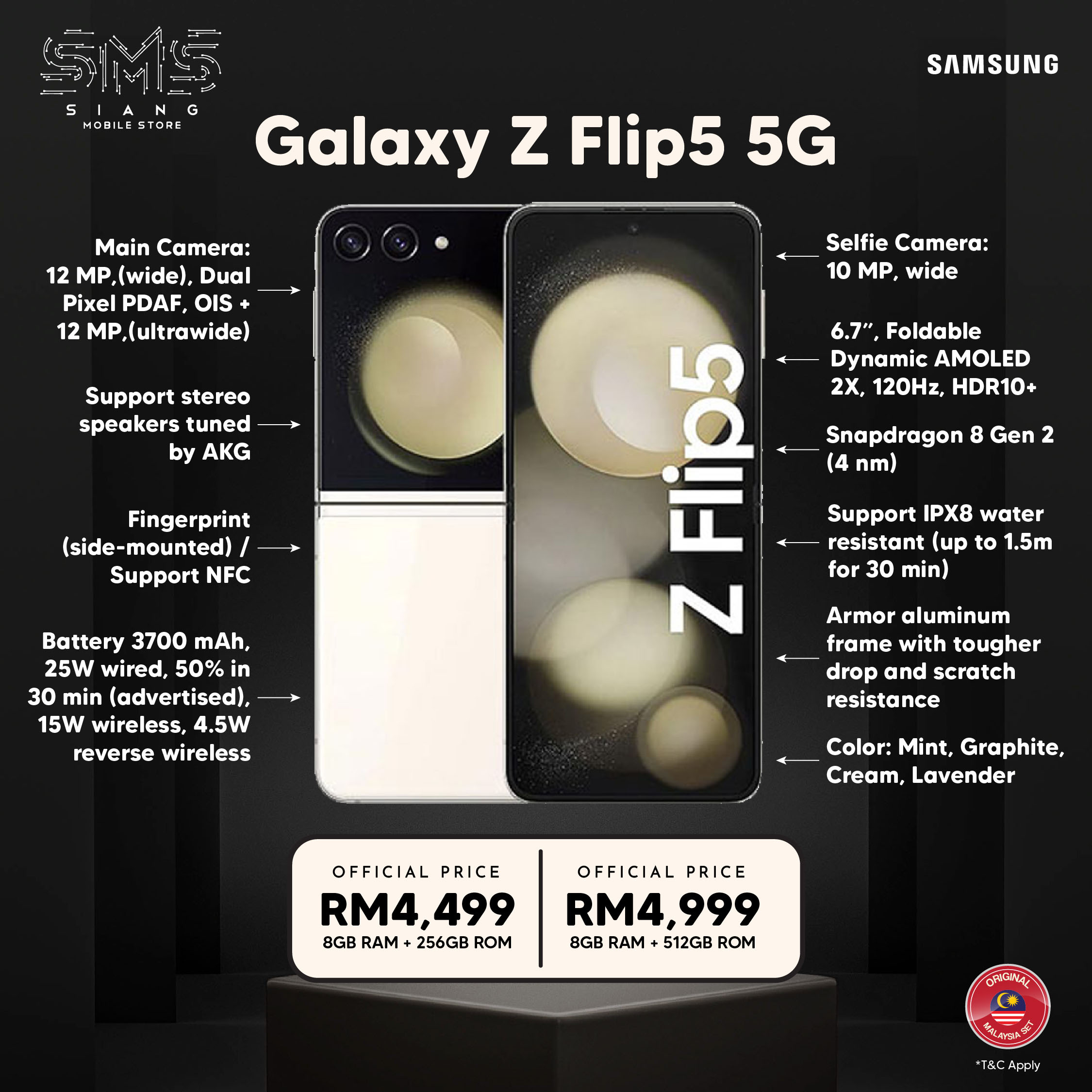 Galaxy Z Flip5 -SPECS