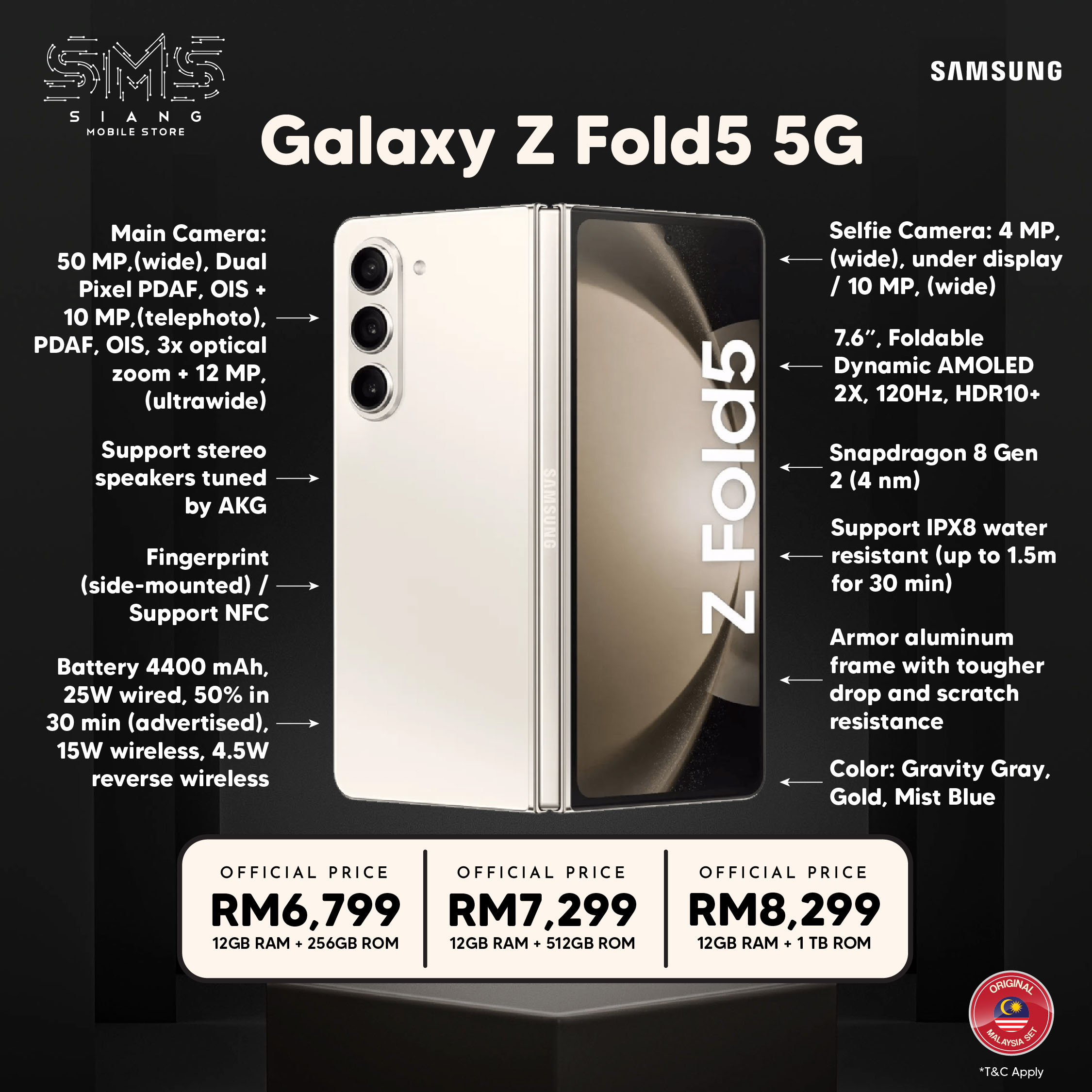 Galaxy Z Fold5 -SPECS