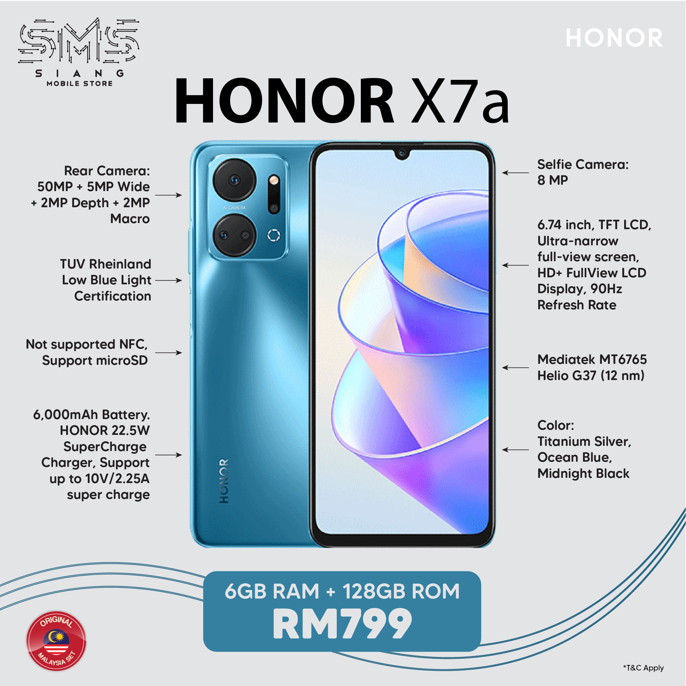 Honor X7a -SPECS