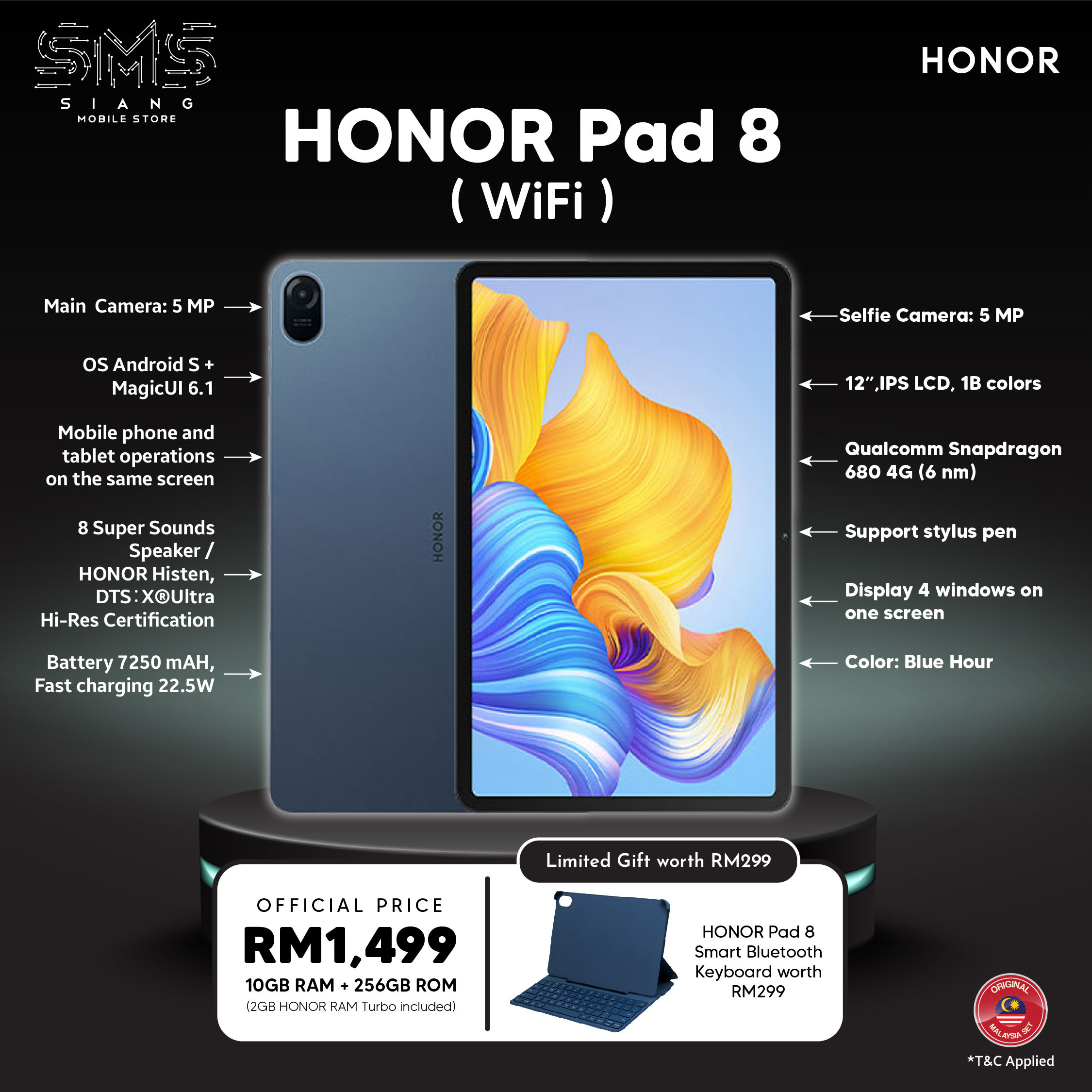 HONOR Pad 8 (wifi) – SIANG MOBILE STORE