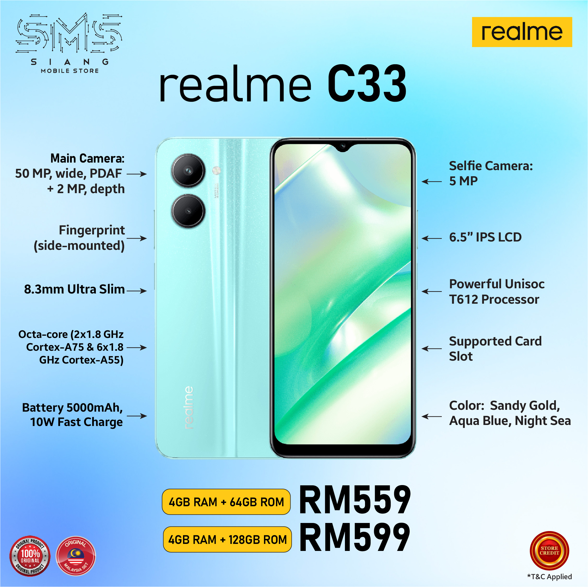 Realme C33 -SPECS