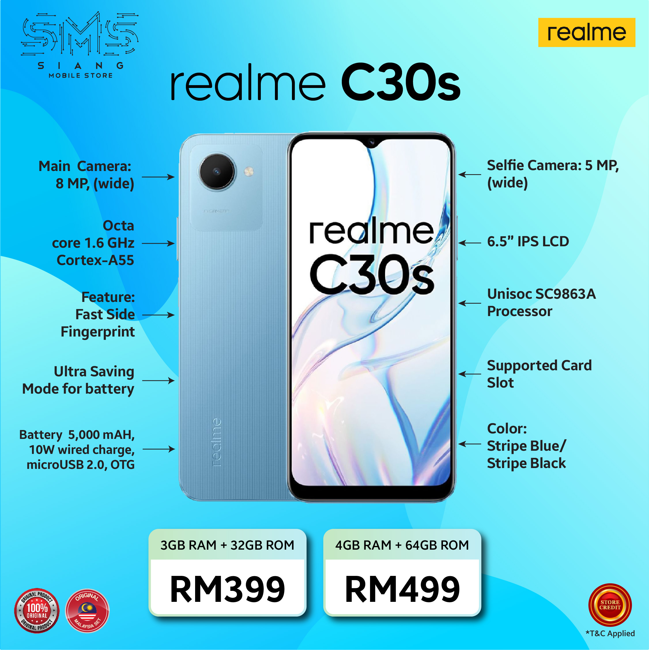 Realme c30s -SPECS