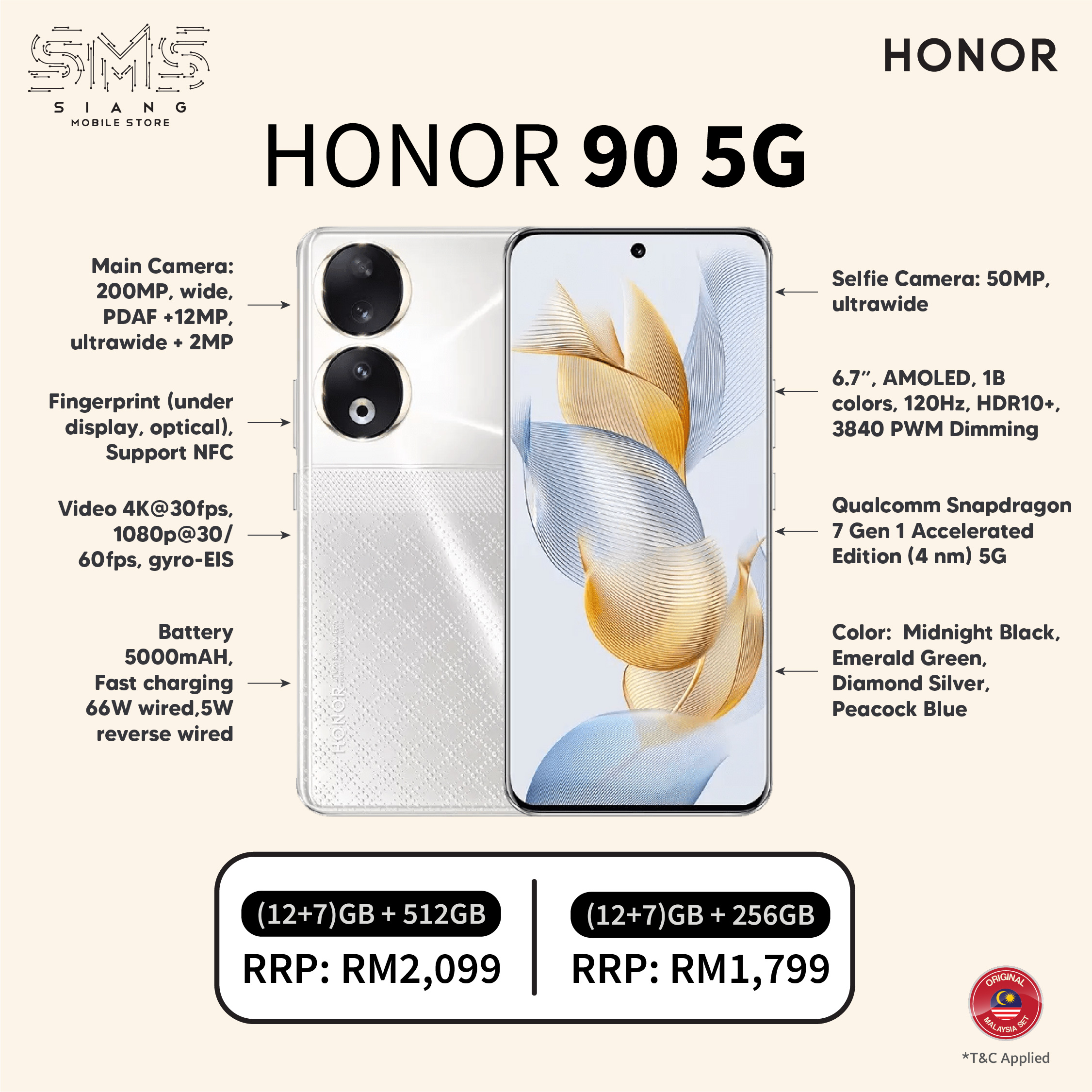 HONOR 90 5G -SPECS