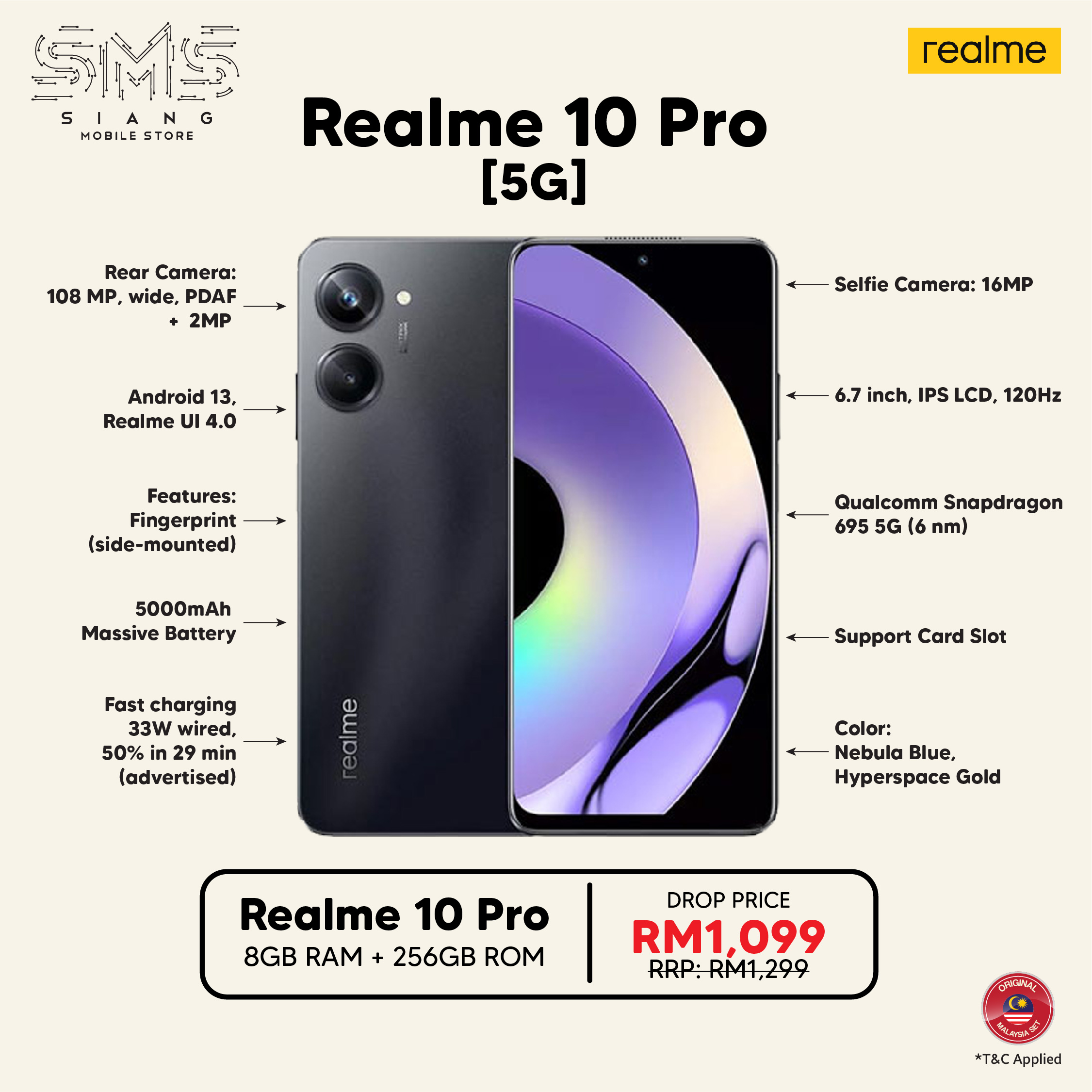 Realme 10 Pro 5G -SPECS