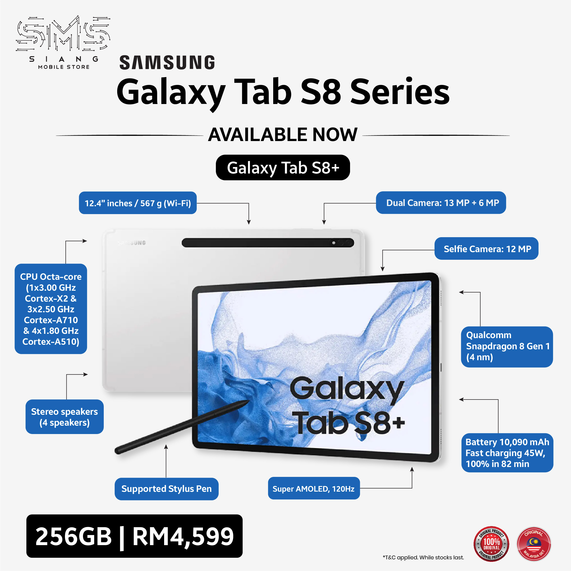 Galaxy Tab S8 Plus -SPECS