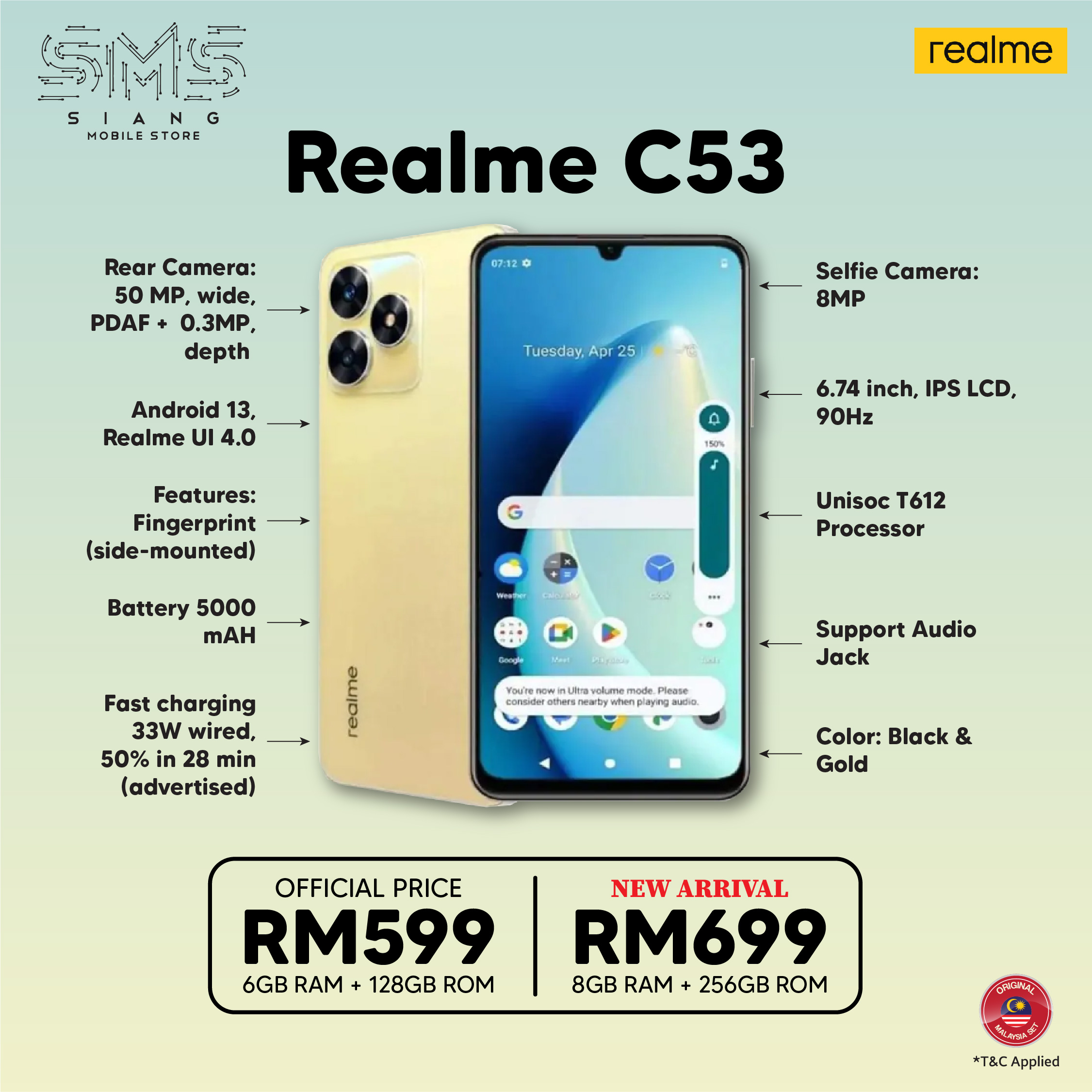 Realme C53  -SPECS