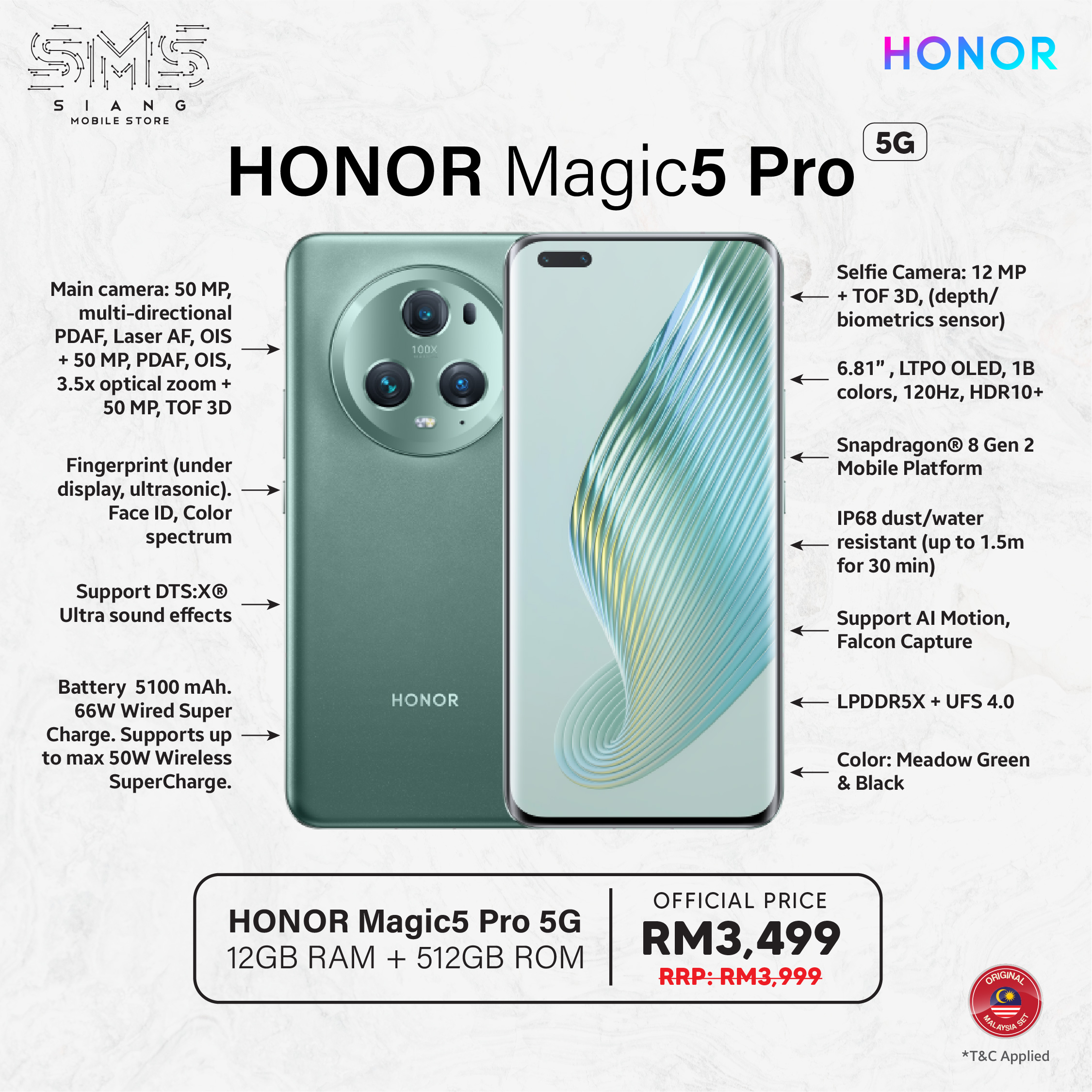 Honor Magic 5 Pro -SPECS