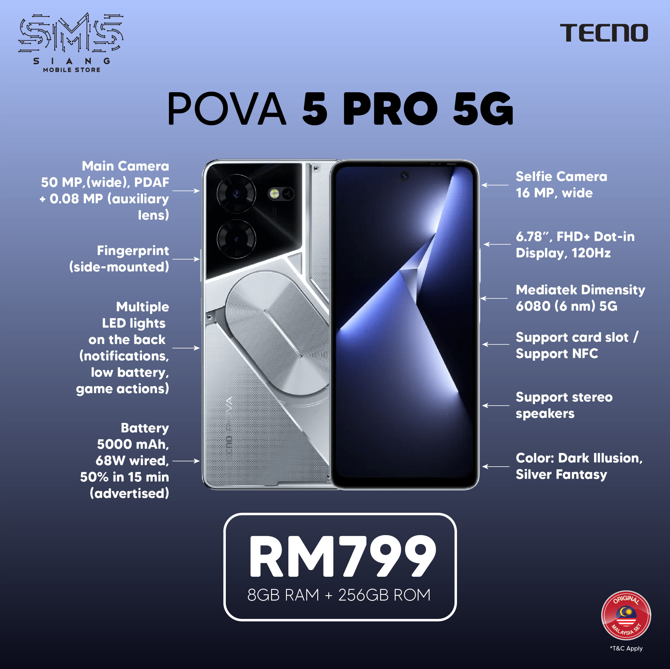 POVA 5 Pro- SPECS