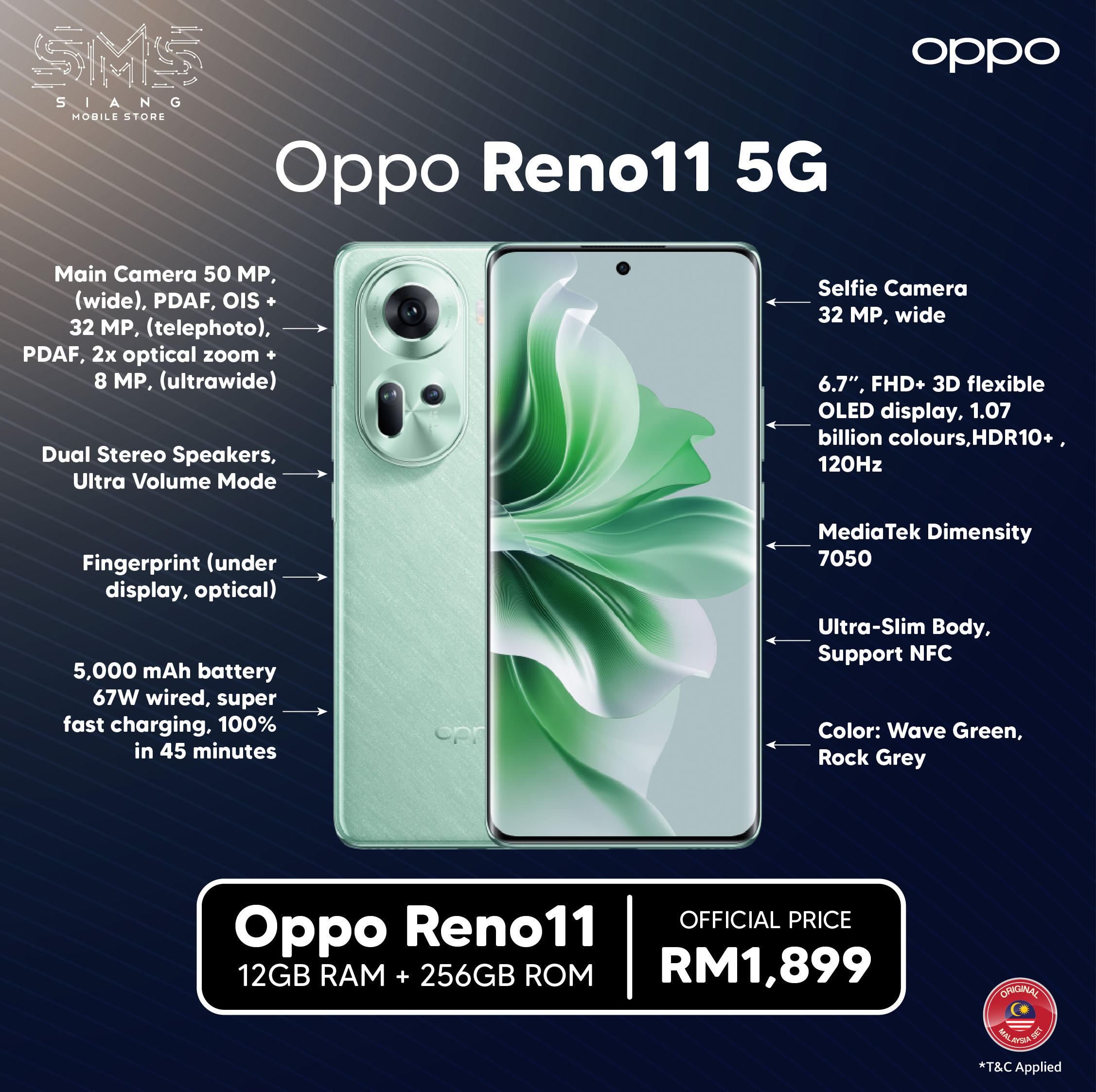 Oppo Reno 11 - SPECS