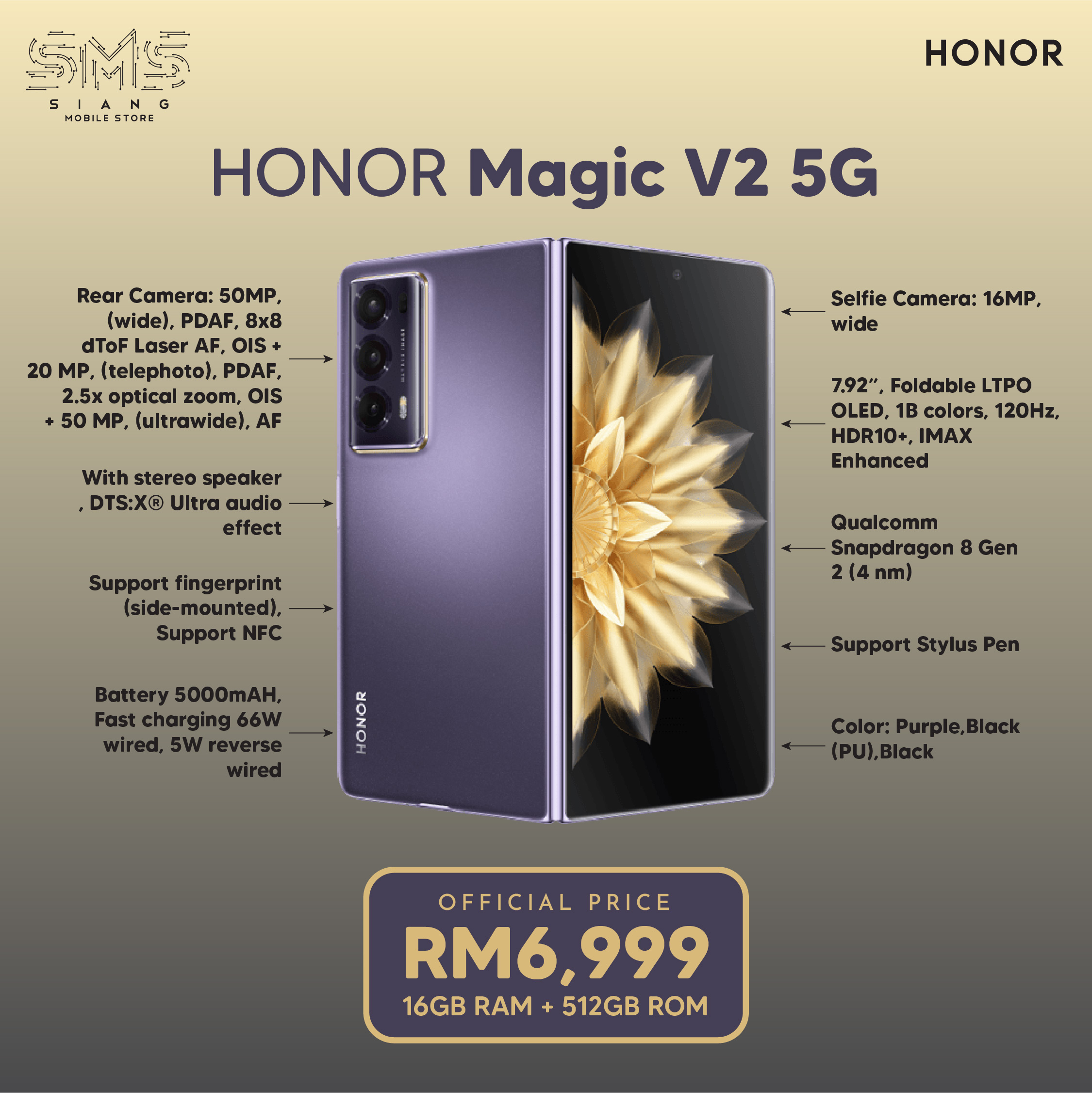 Honor Magic V2 -SPECS