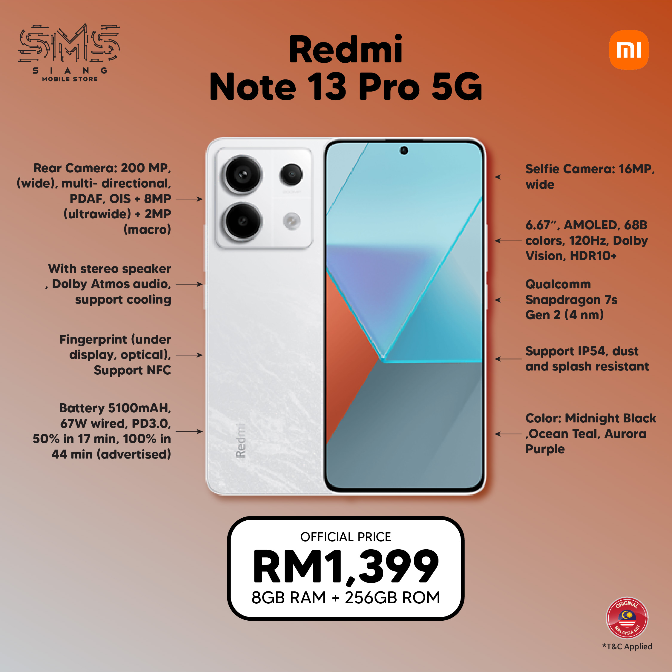 Redmi Note 13 Pro 5G -SPECS