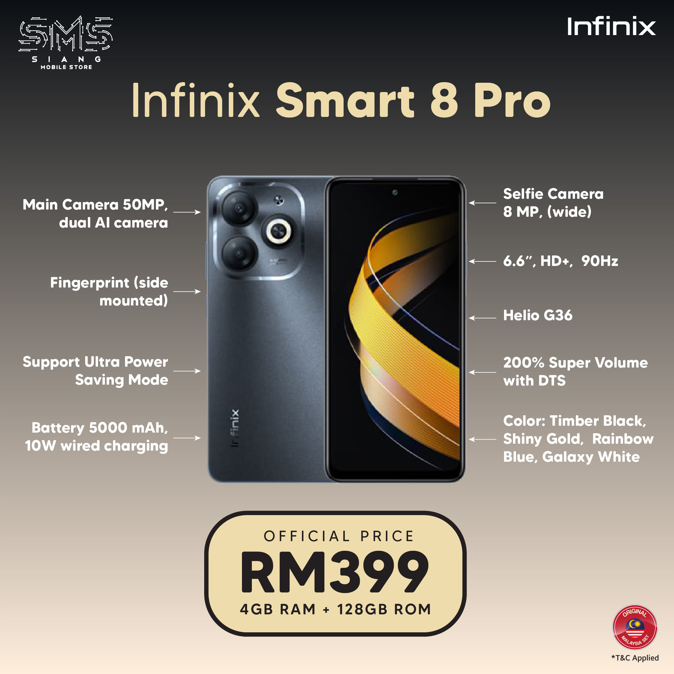 Infinix SMART 8 Pro -SPECS