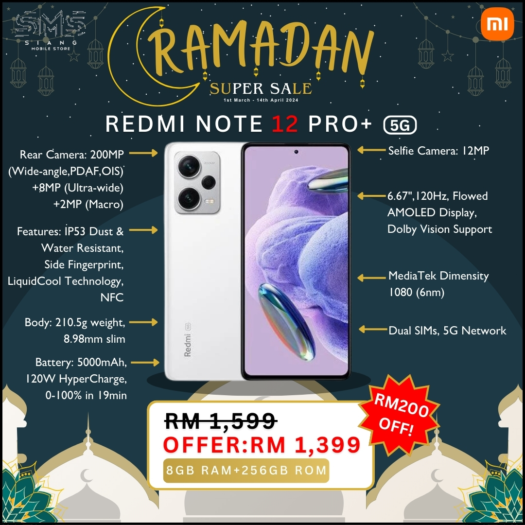 Ramadan Sale 2024 (Xiaomi Redmi Note 12 Pro+ 5G) Spec