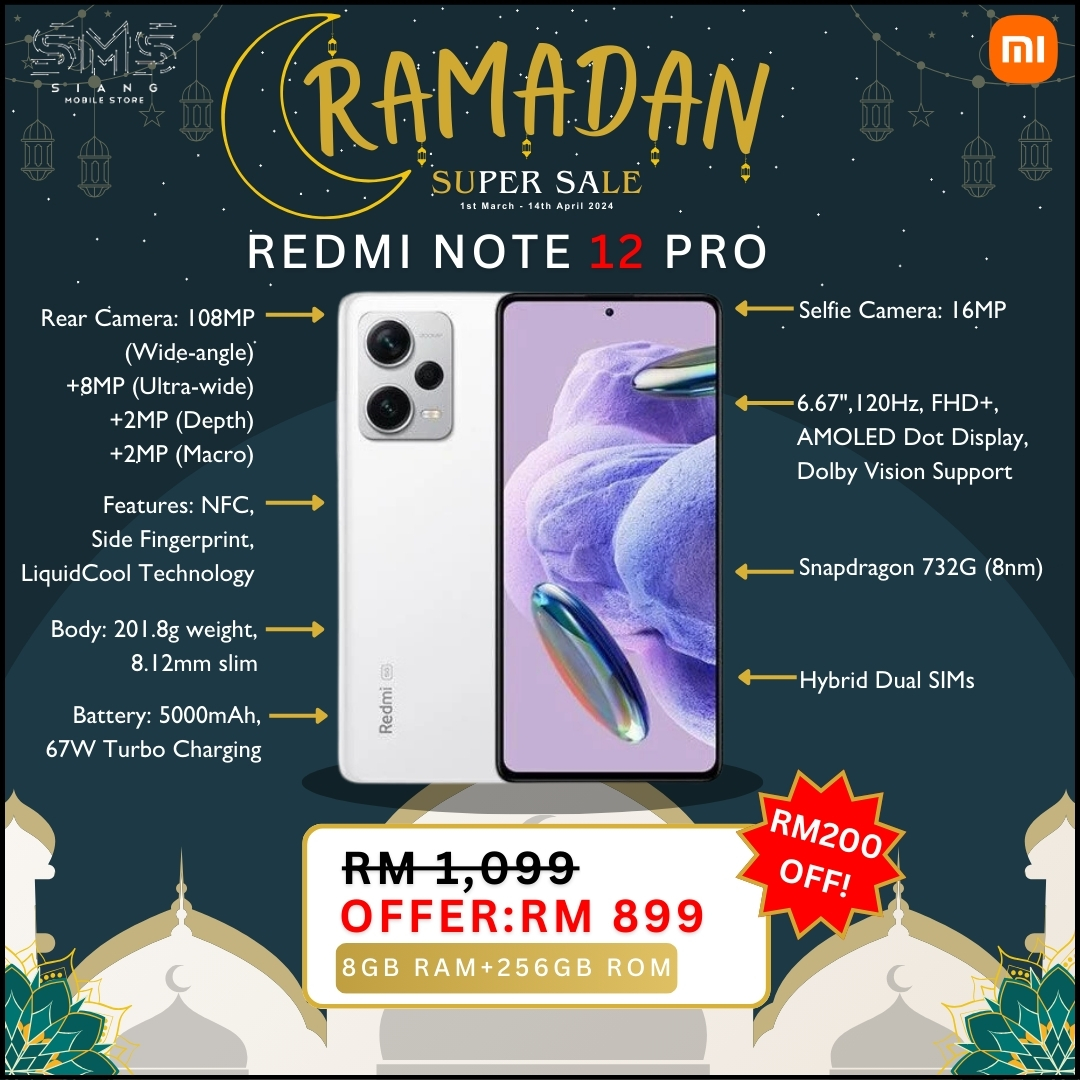 Ramadan Sale 2024 (Xiaomi Redmi Note 12 Pro) Spec