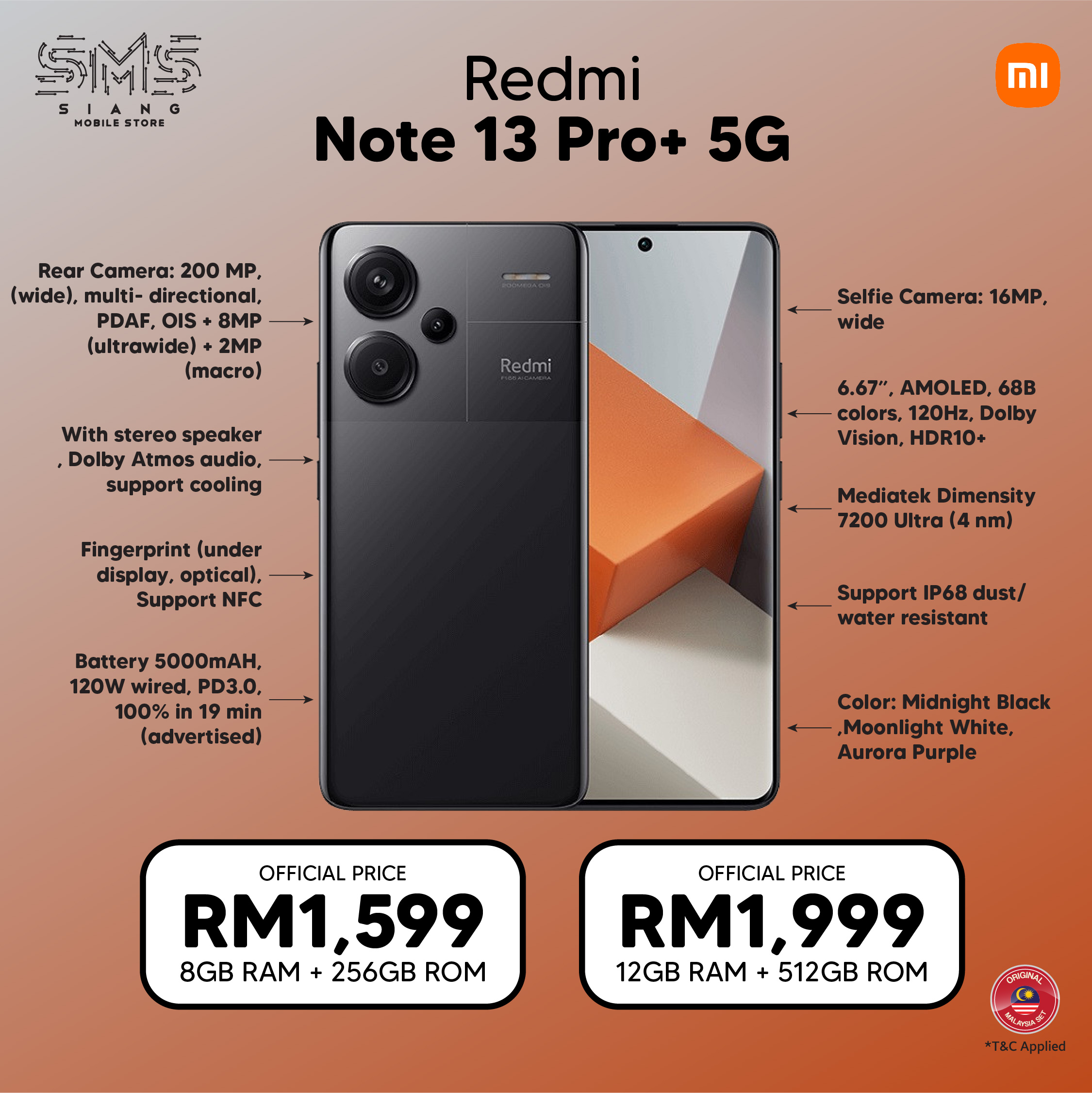 Redmi Note 13 Pro Plus 5G -SPECS