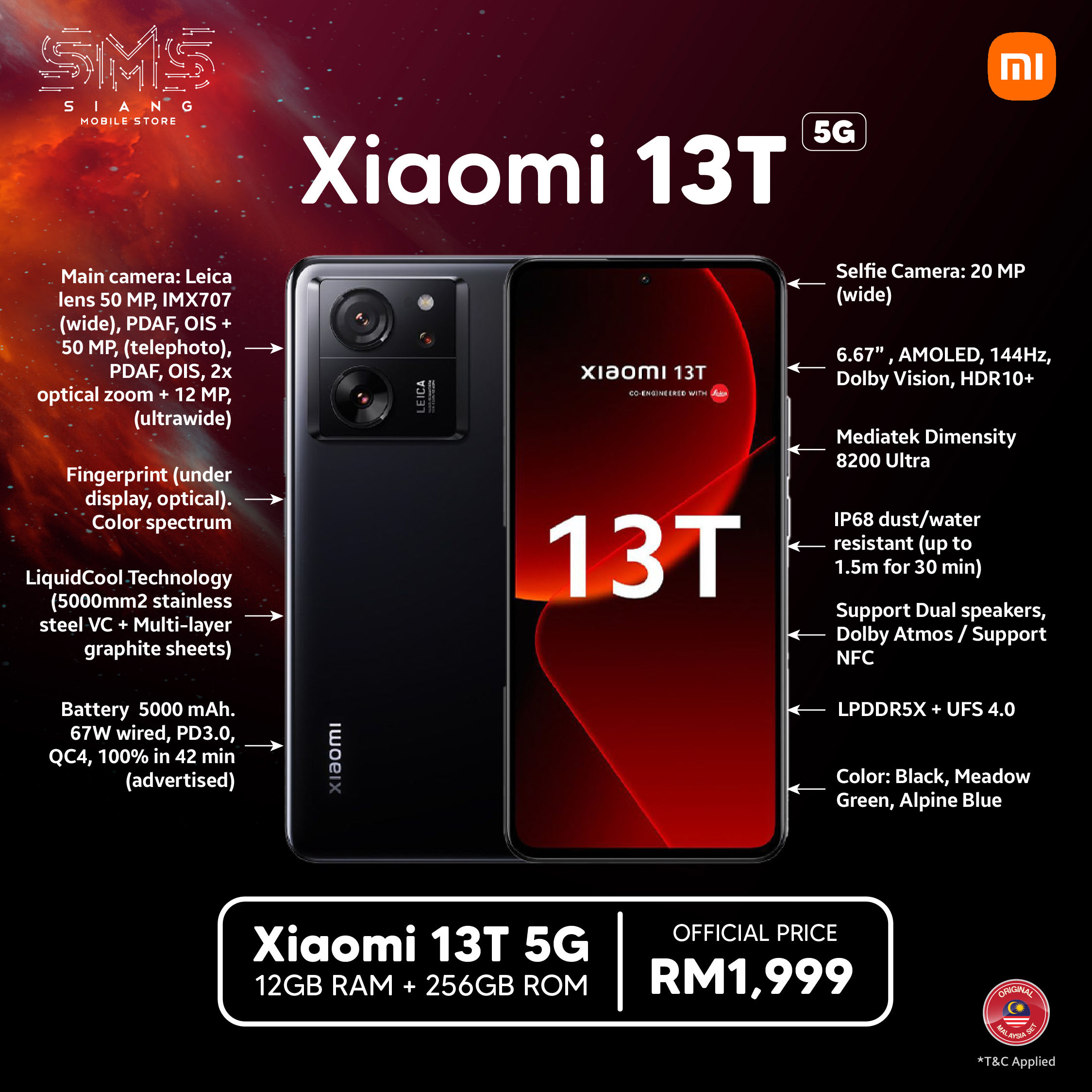 Xiaomi 13T 5G -SPECS
