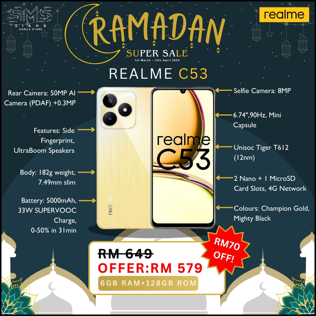 Ramadan Sale 2024 (Realme C53) spec