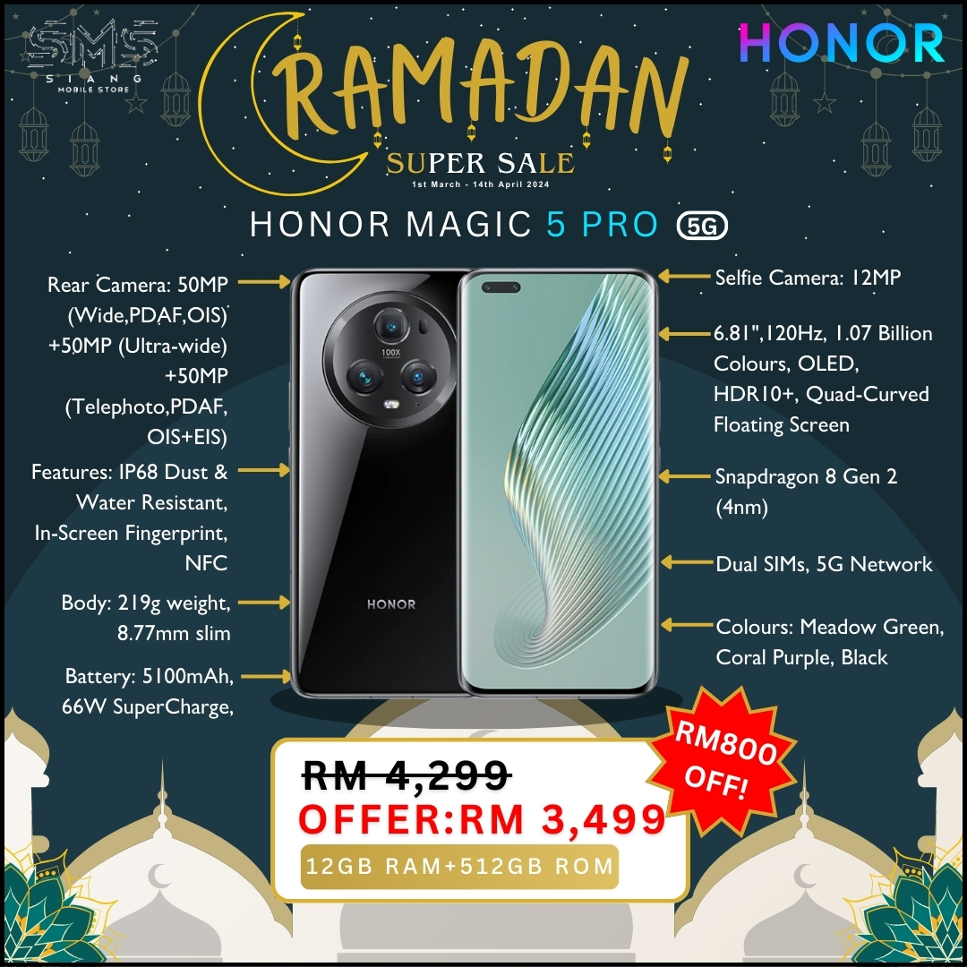 Ramadan Sale 2024 (Honor Magic 5 Pro 5G) spec