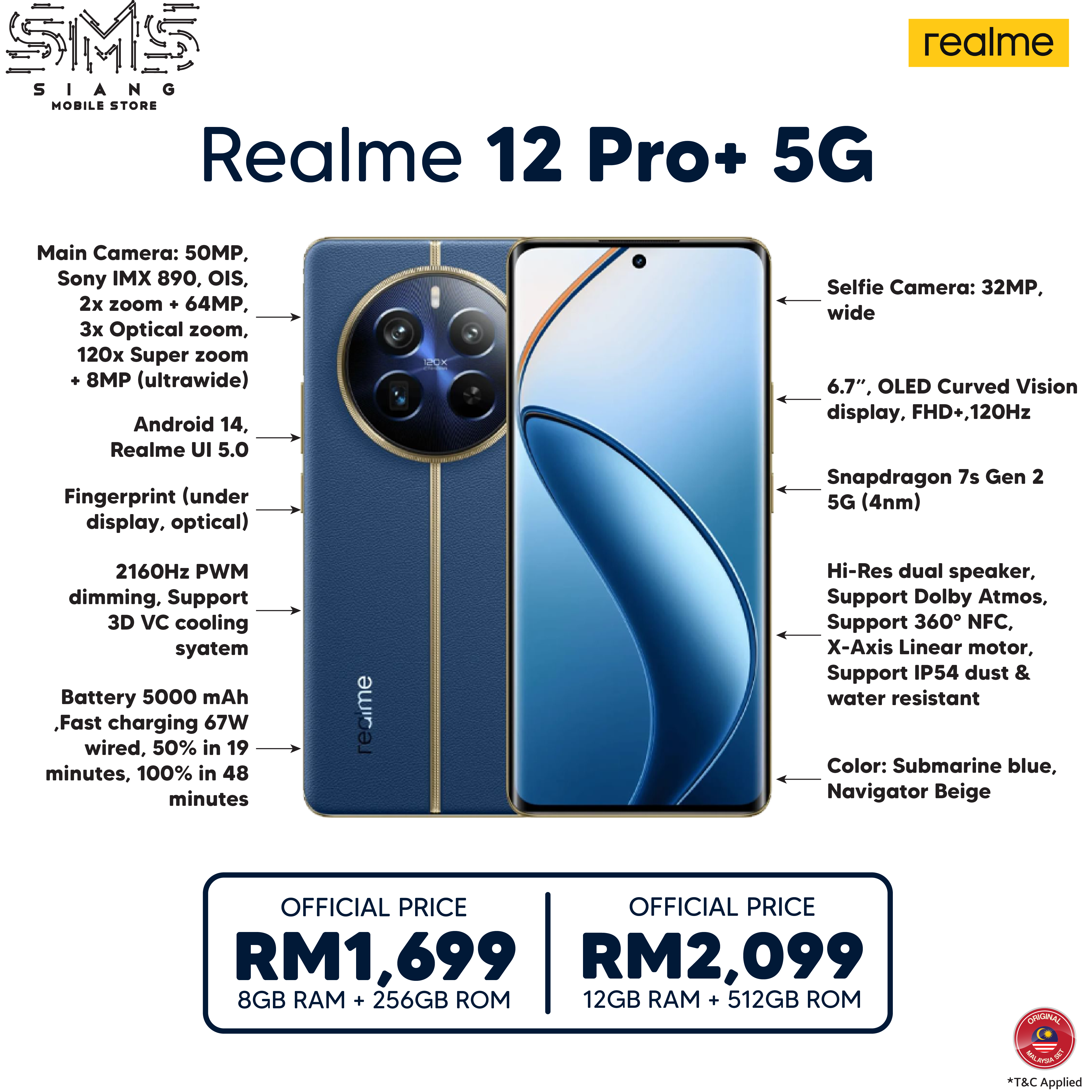 Realme 12 Pro Plus 5G spec