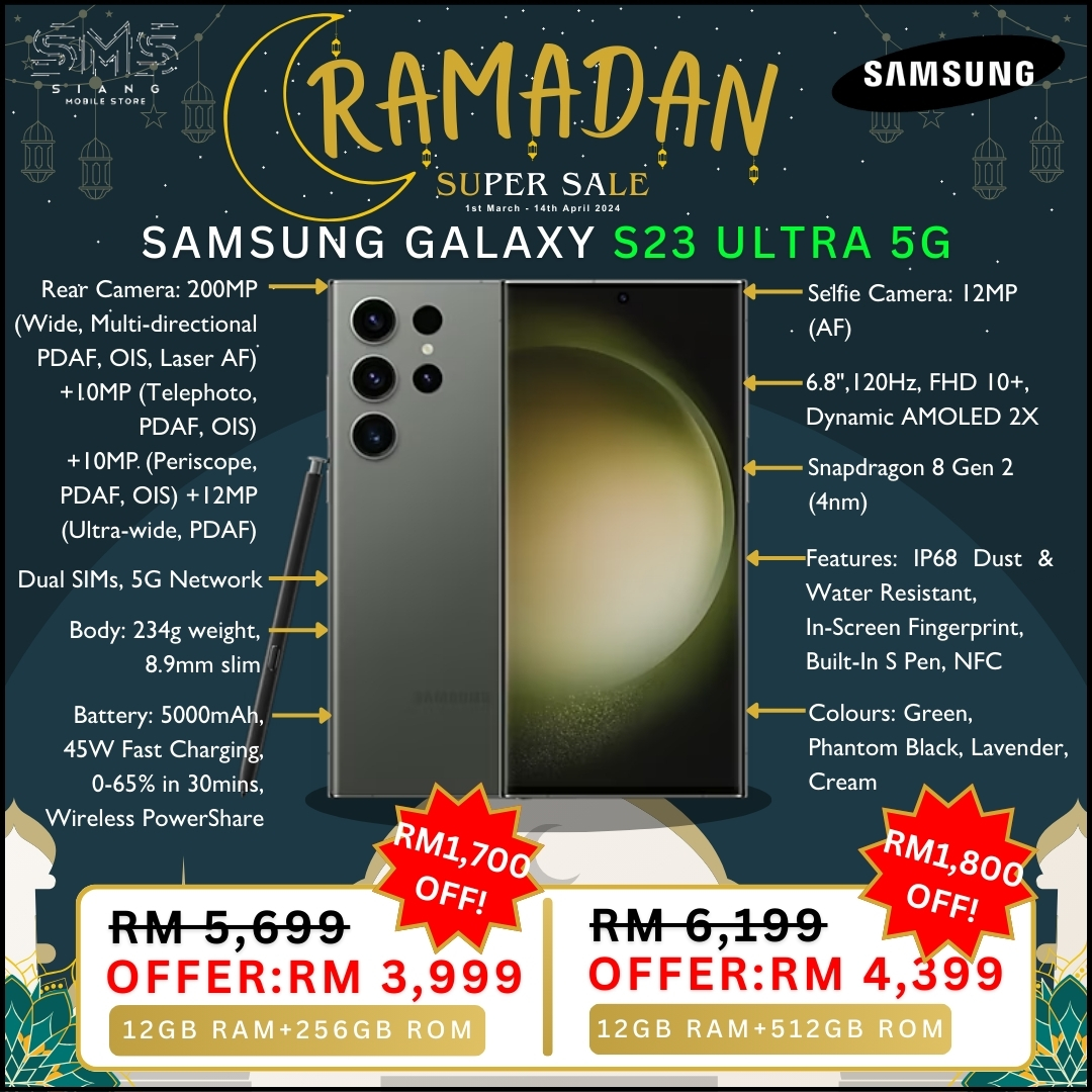 Ramadan Sale 2024 (Samsung Galaxy S23 Ultra 5G) spec