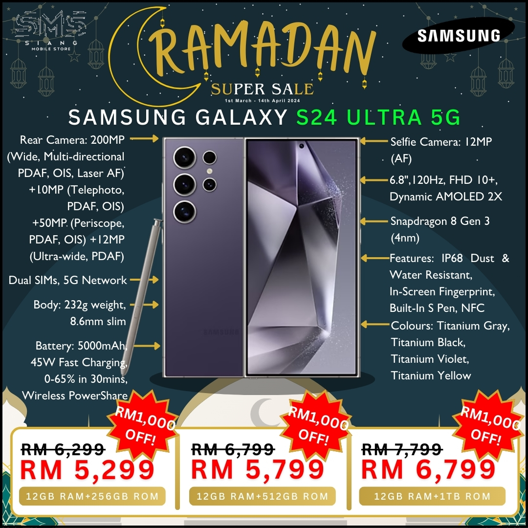 Ramadan Sale 2024 (Samsung Galaxy S24 Ultra 5G) spec