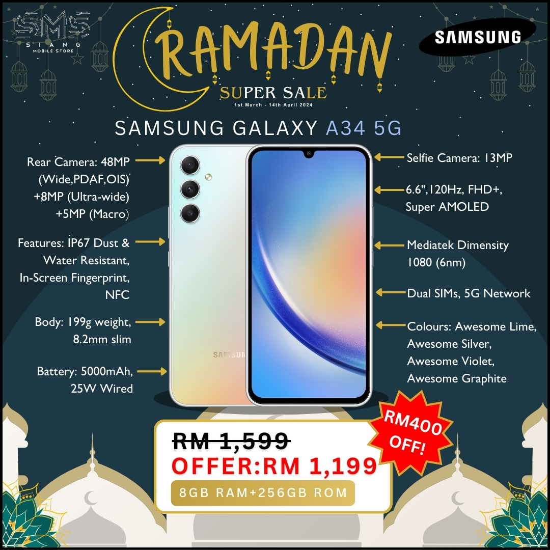 Ramadan Sale 2024 (Samsung Galaxy A34 5G) spec