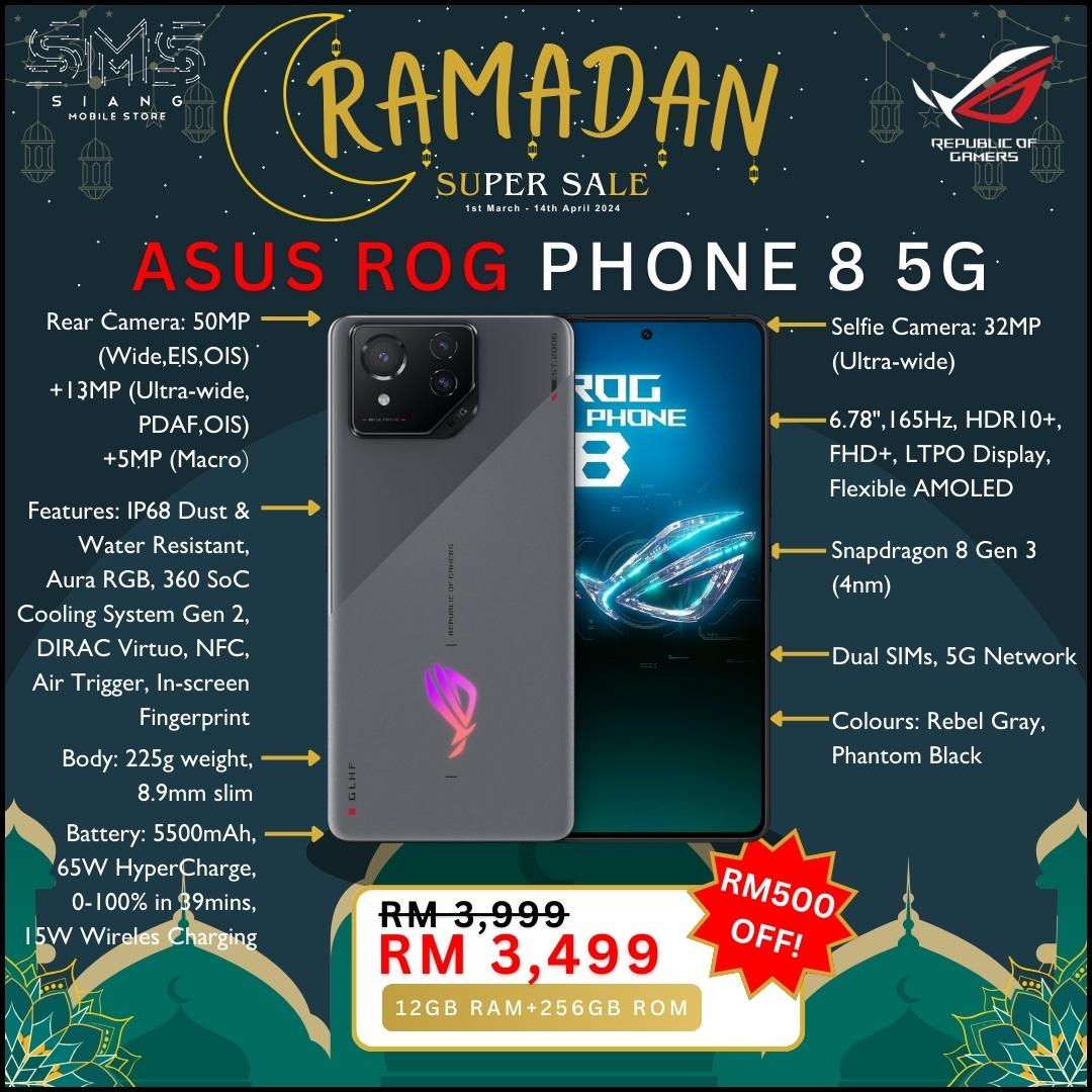 Ramadan Sale 2024 (Asus ROG Phone 8 5G) spec