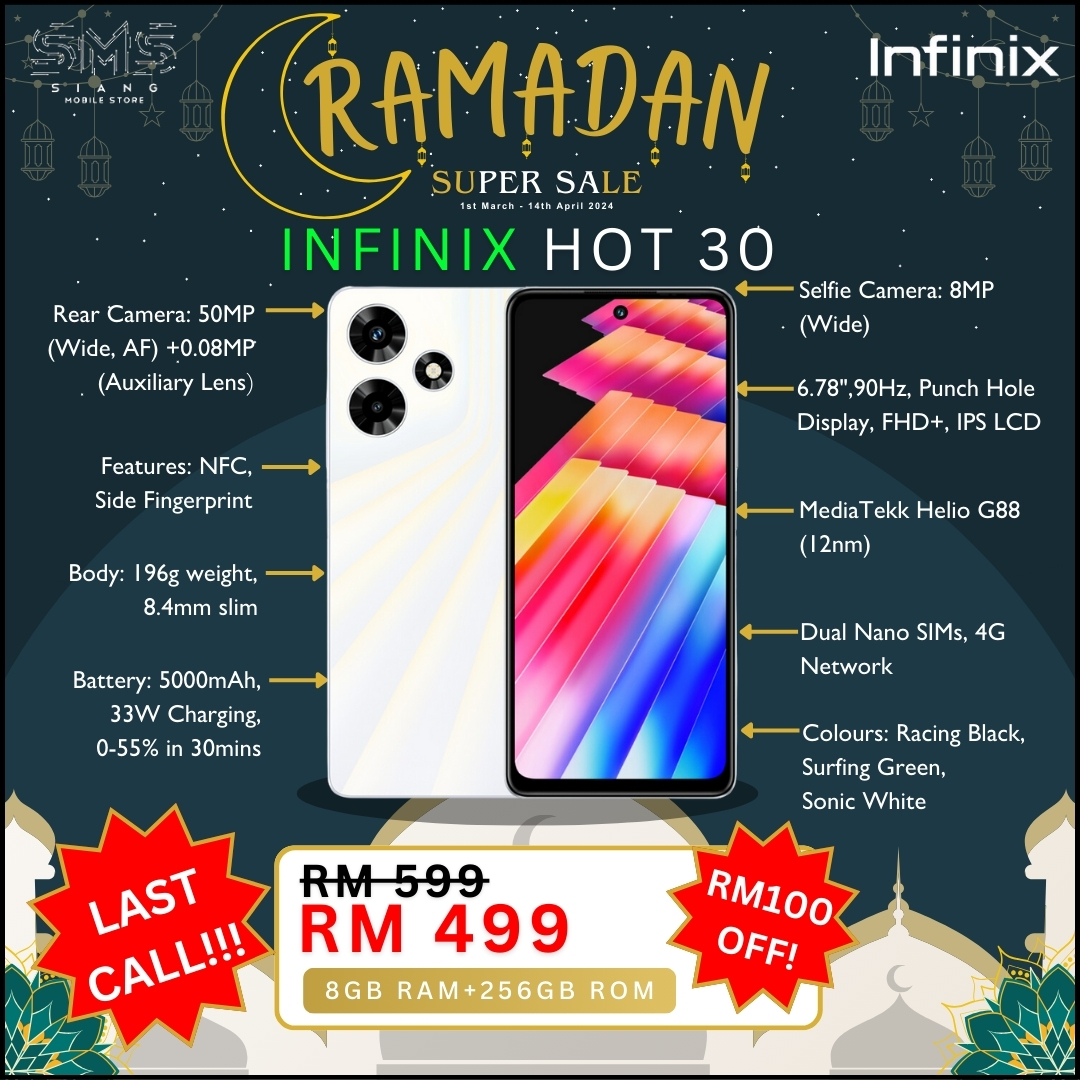 Ramadan Sale 2024 (Infinix HOT 30 4G) spec