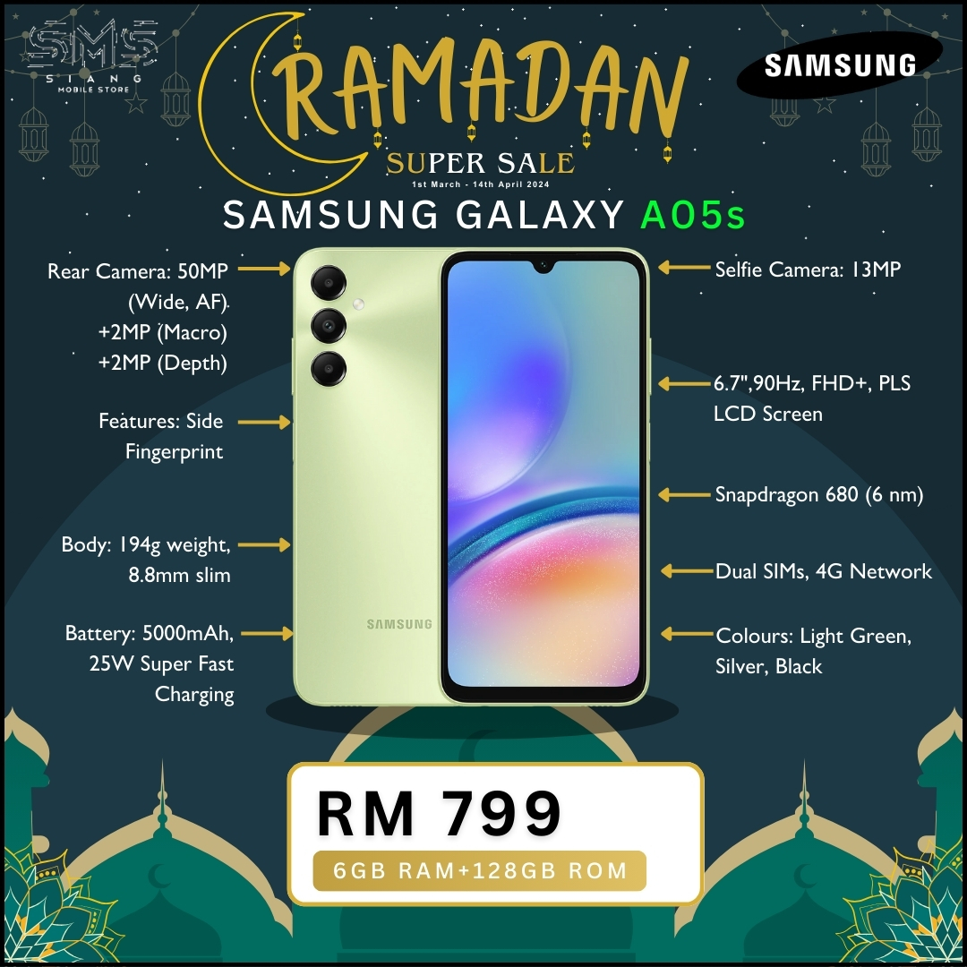 Ramadan Sale 2024 (Samsung Galaxy A05s) spec
